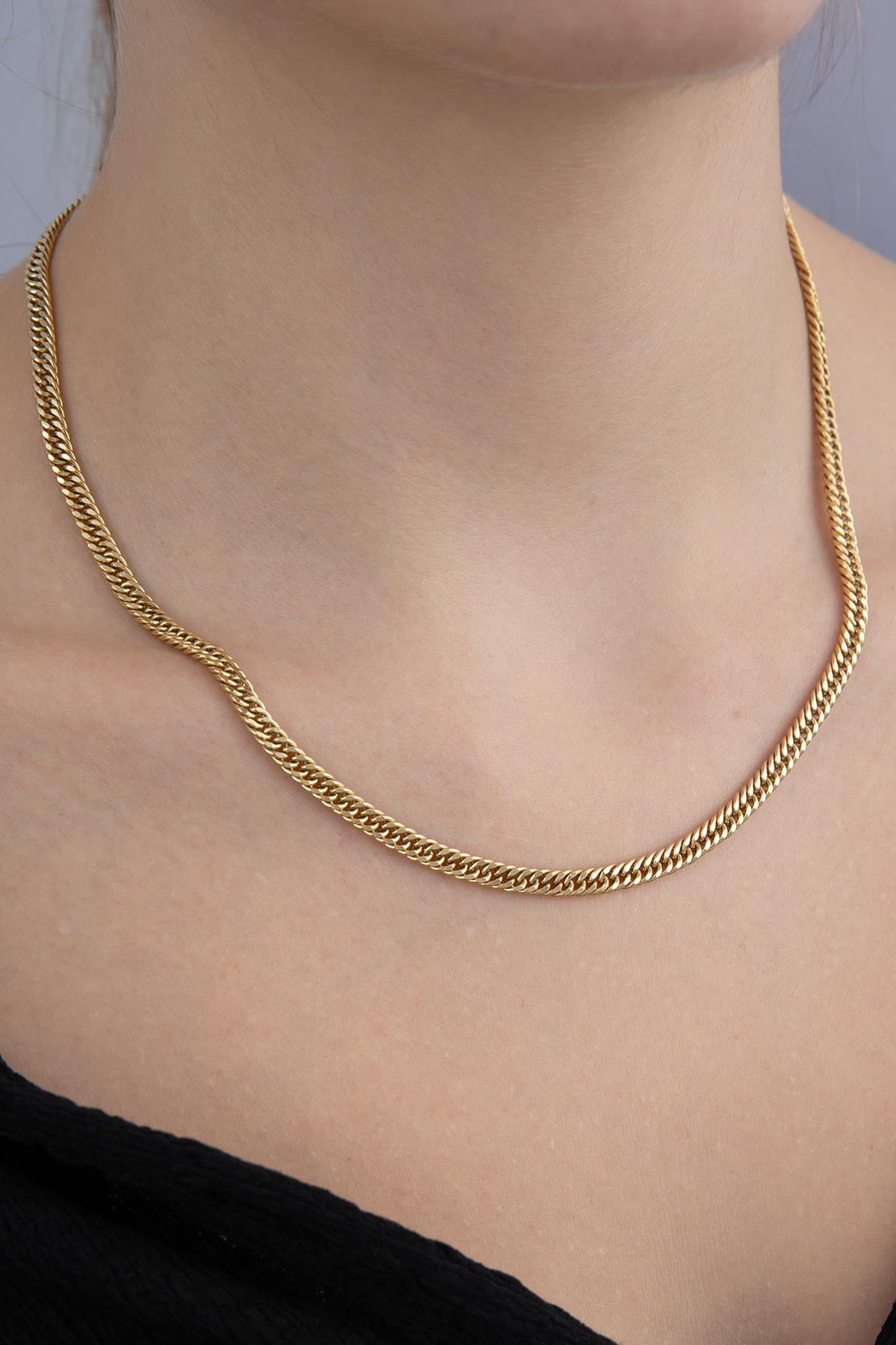 14K Gold Miami Link Chain  0.157 inch