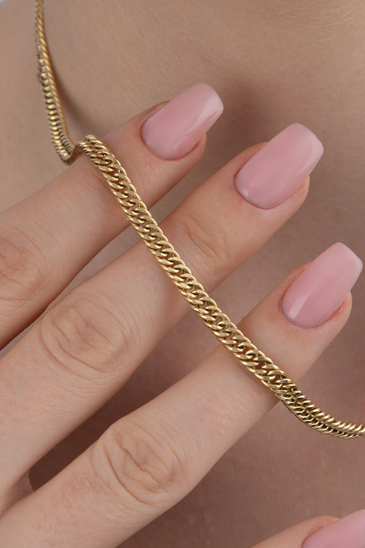 14K Gold Miami Link Chain  0.157 inch