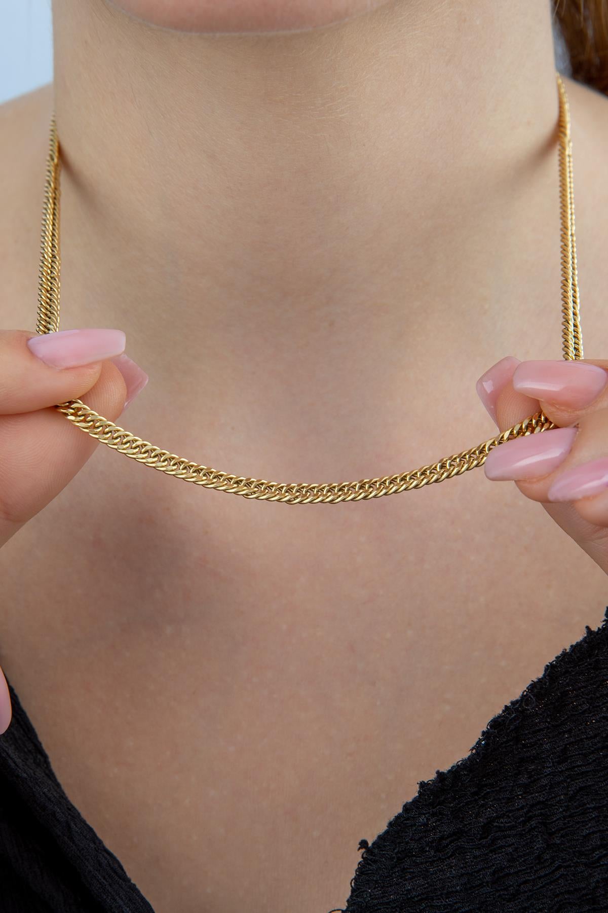 14K Gold Miami Link Chain  0.157 inch