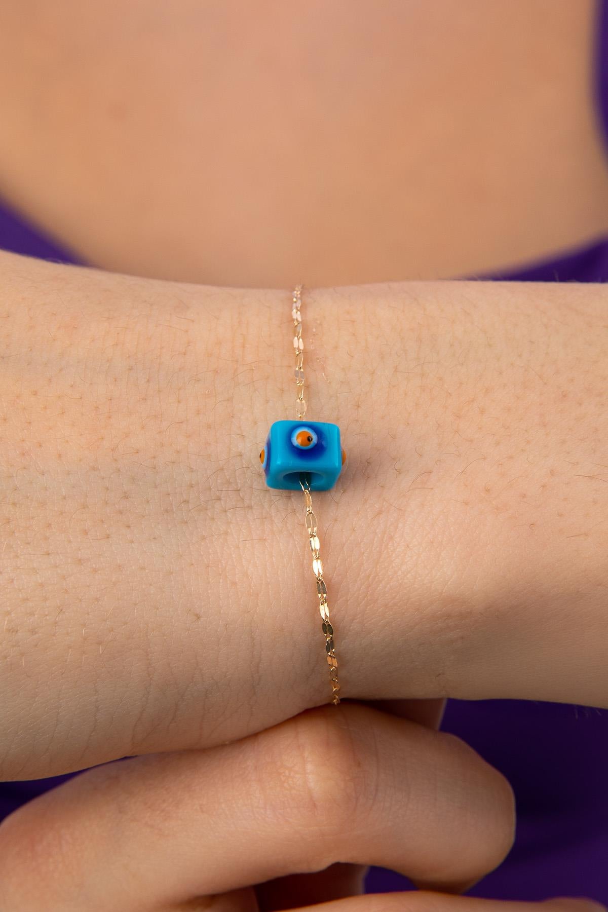 14K Gold Mirror Chain Bracelet