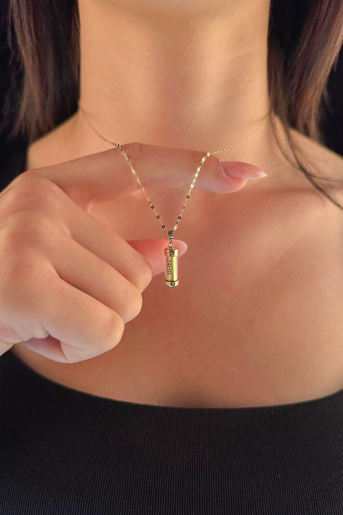 14K Gold Mirror Chain Cevsen Necklace