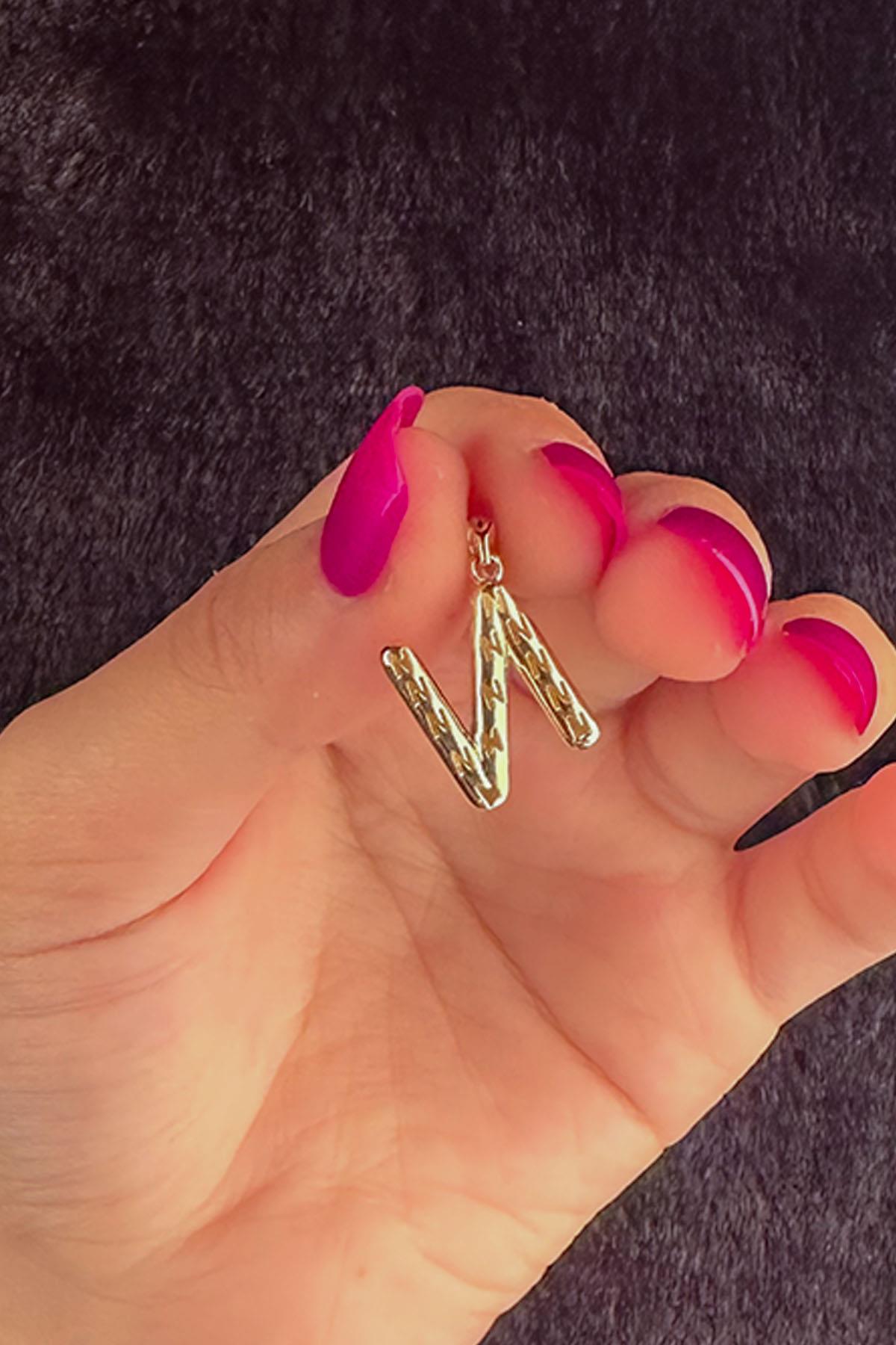 14K Gold N Letter Charm