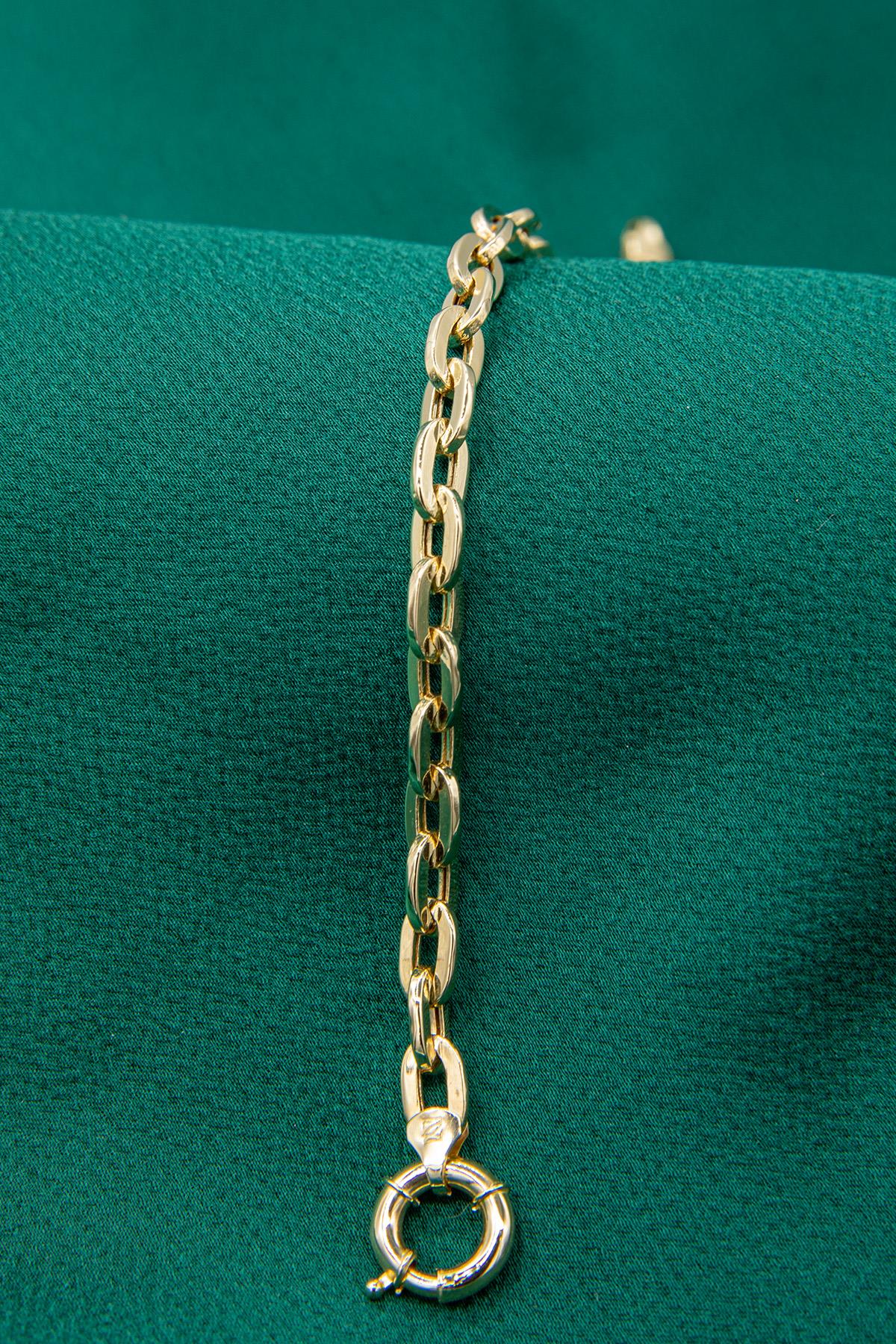 14K Gold Nautical Crab Link Bracelet
