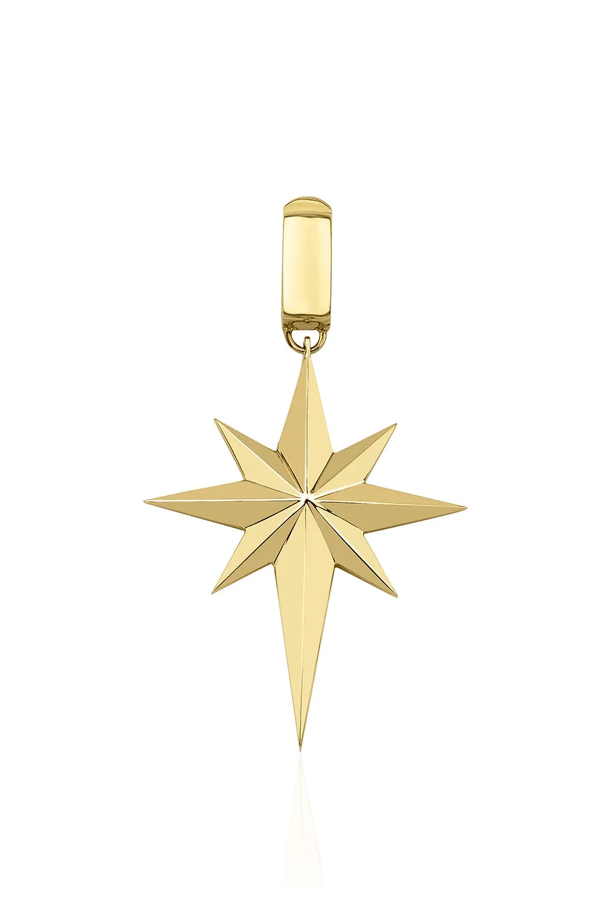 14K Gold North Star Charm