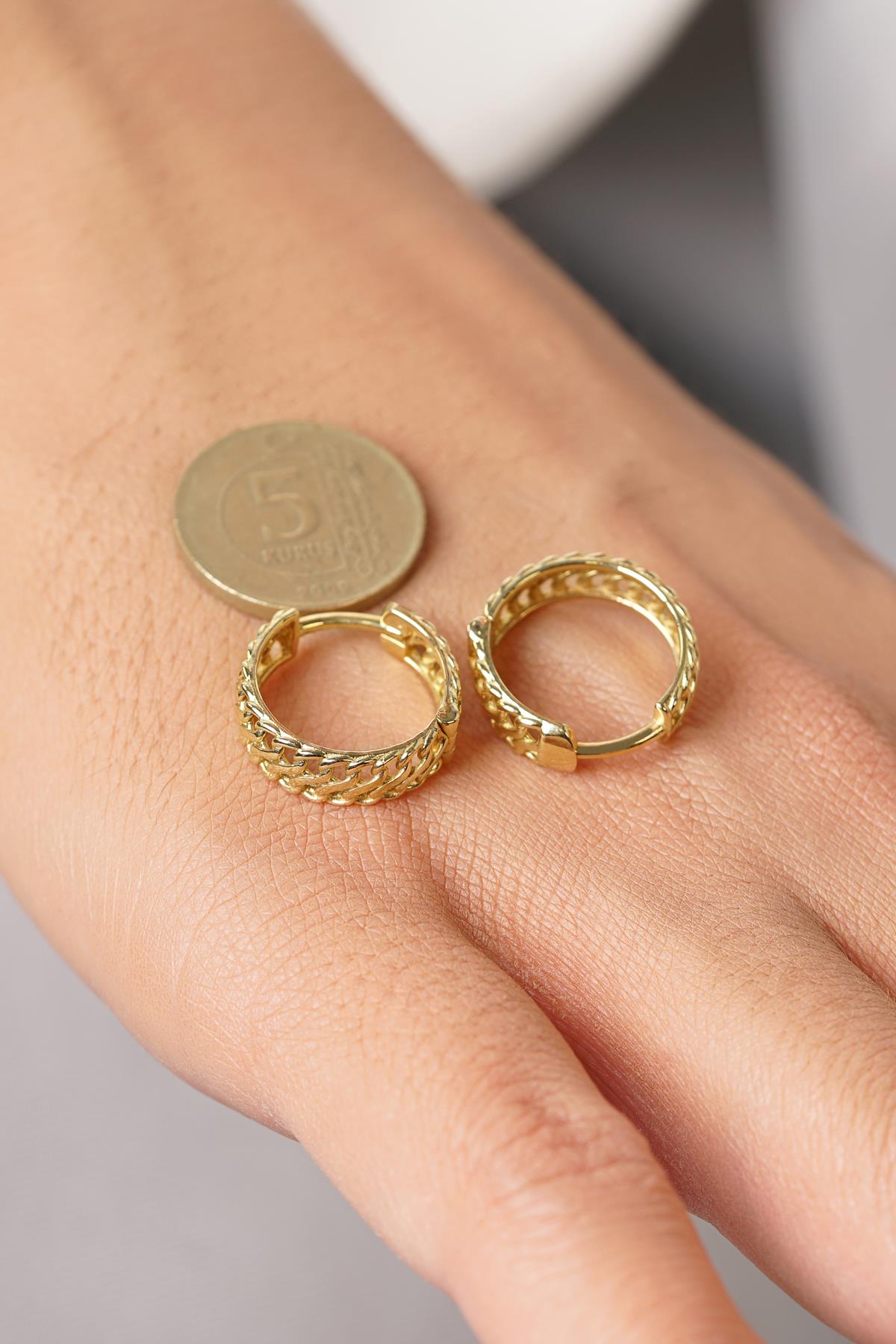 14K Gold Otto Designer Hoop Earrings