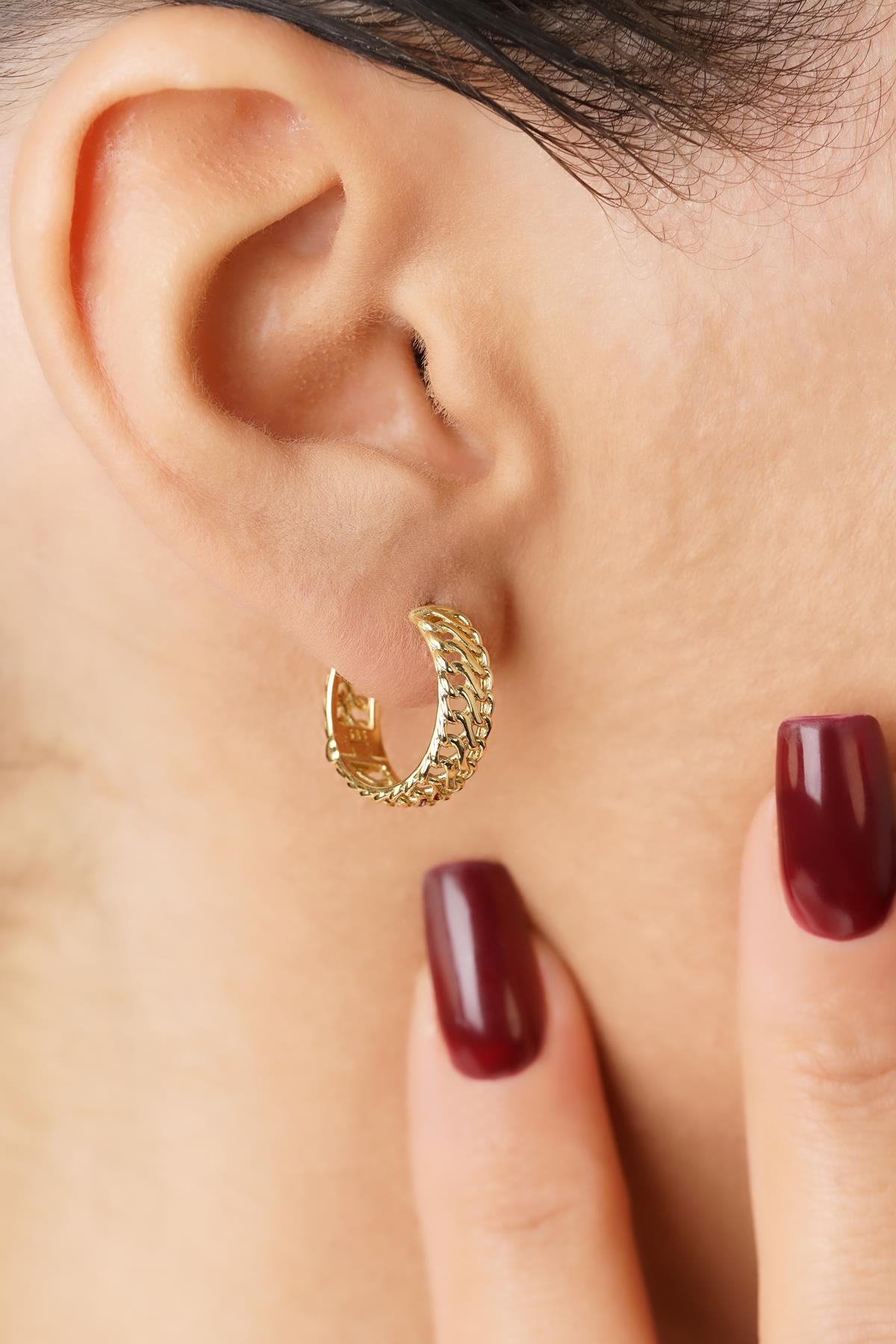 14K Gold Otto Designer Hoop Earrings