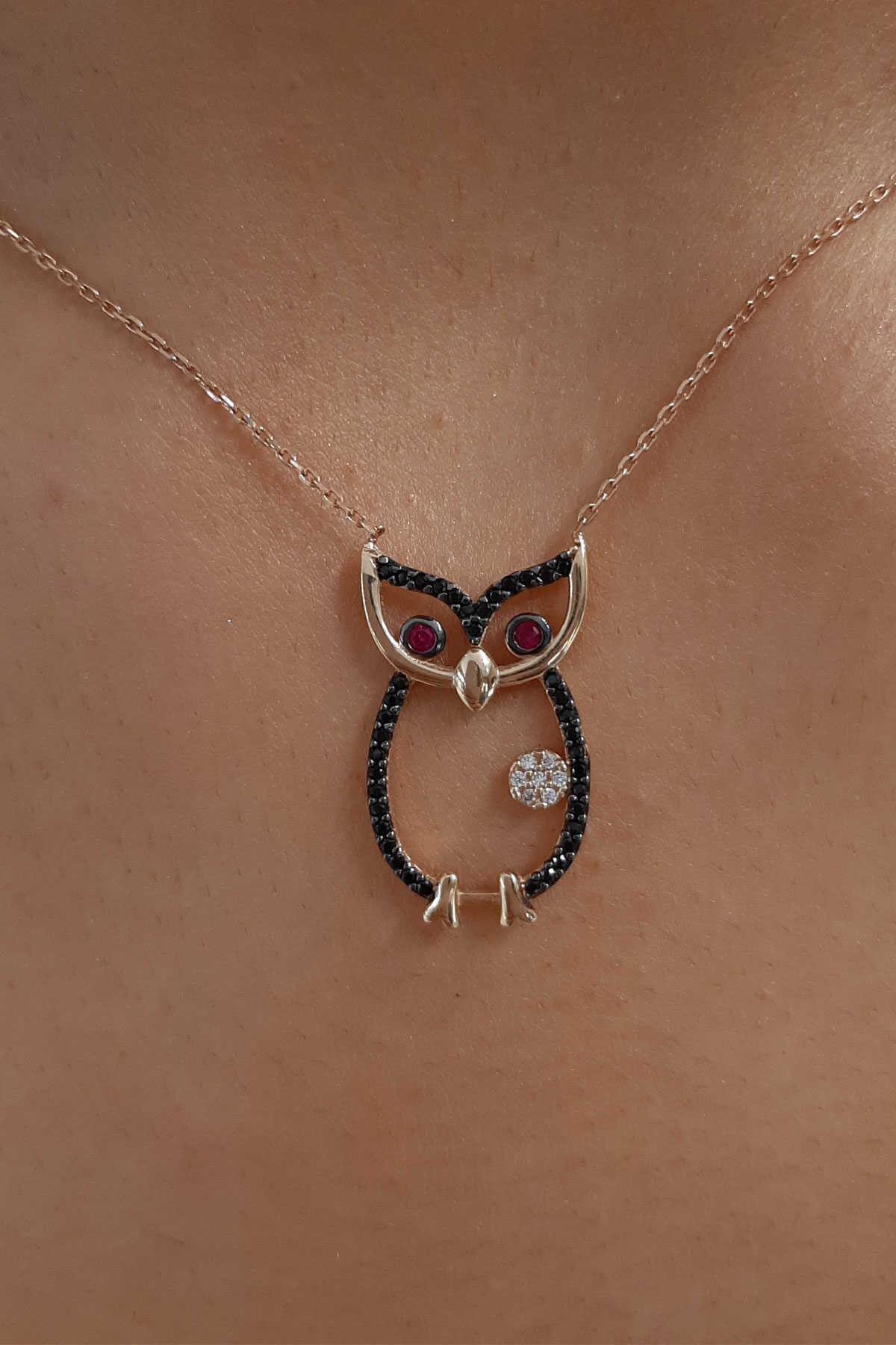 14K Gold Owl Shape Necklace