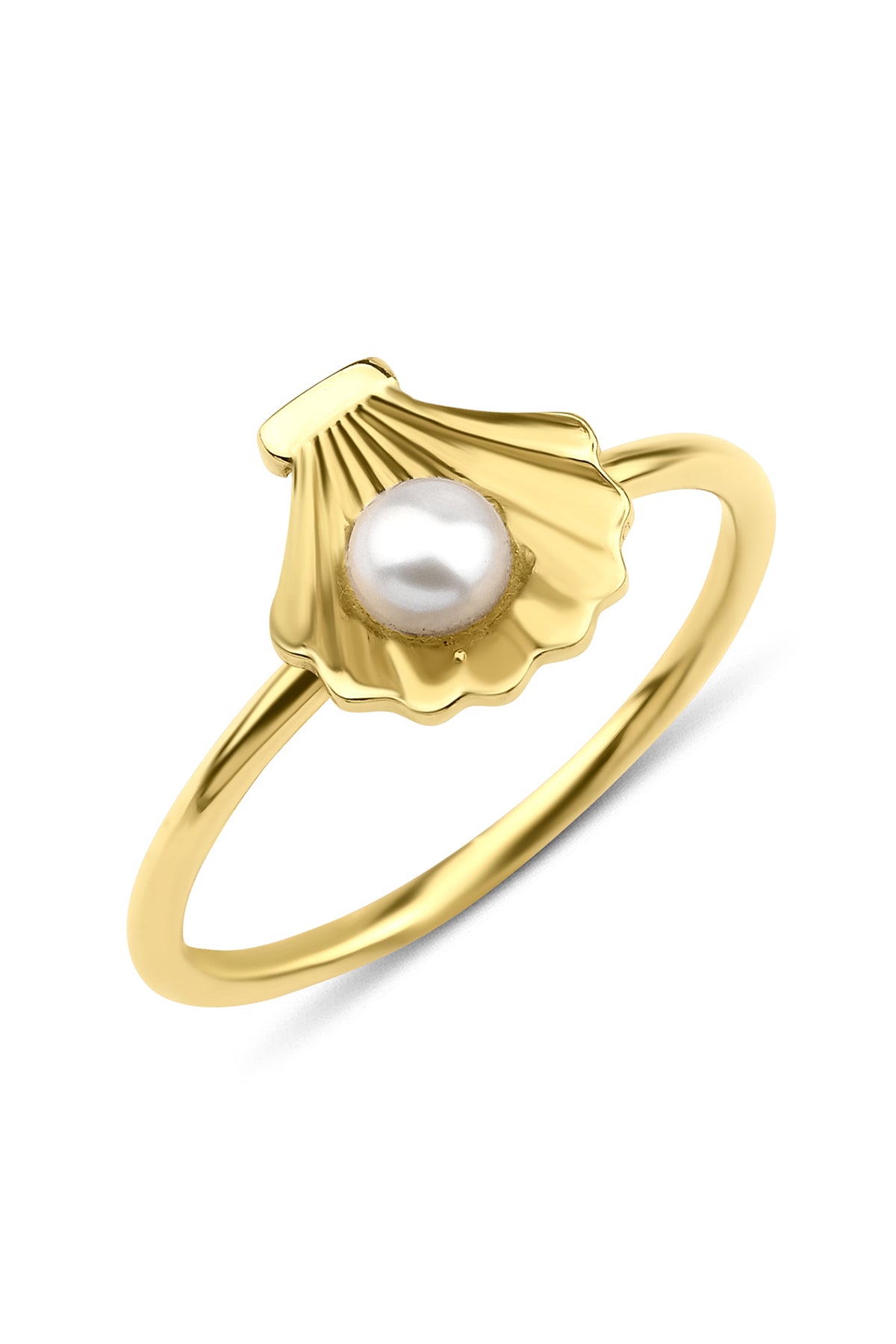 14K Gold Oyster Pearl Ring