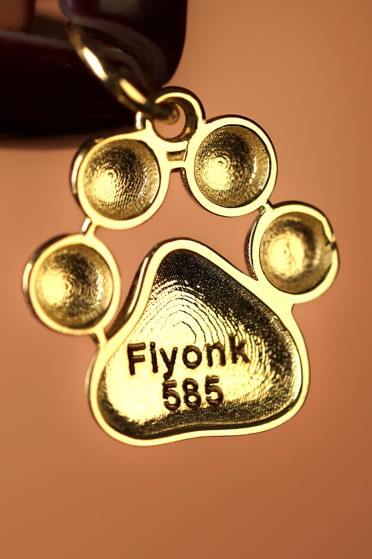 14K Solid Gold Paw Pendant