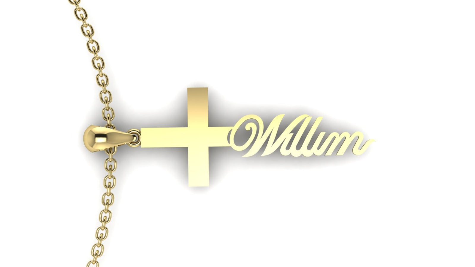 14K Gold Personalized Cross Necklace – Custom Name Jewelry Gift