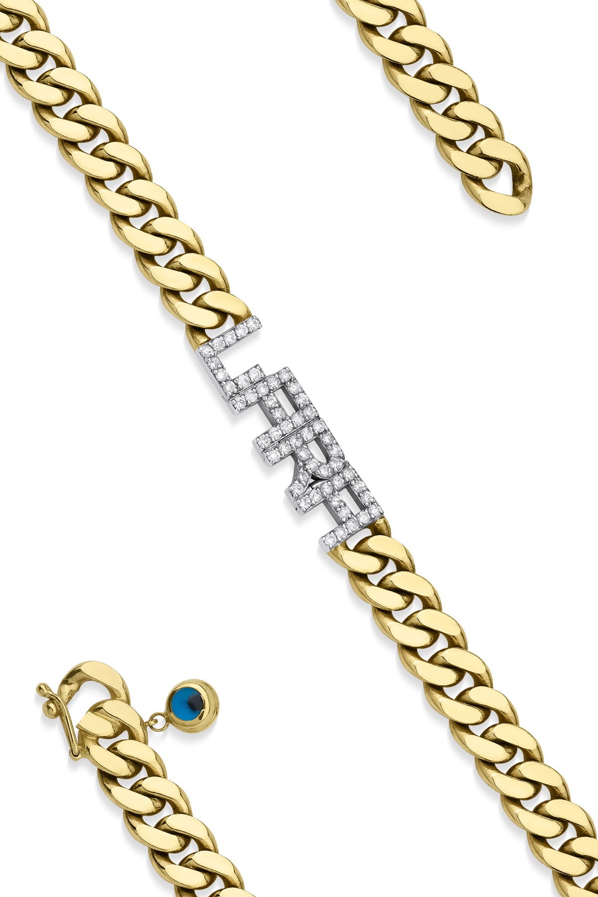 14K Gold Personalized Diamond Bracelet