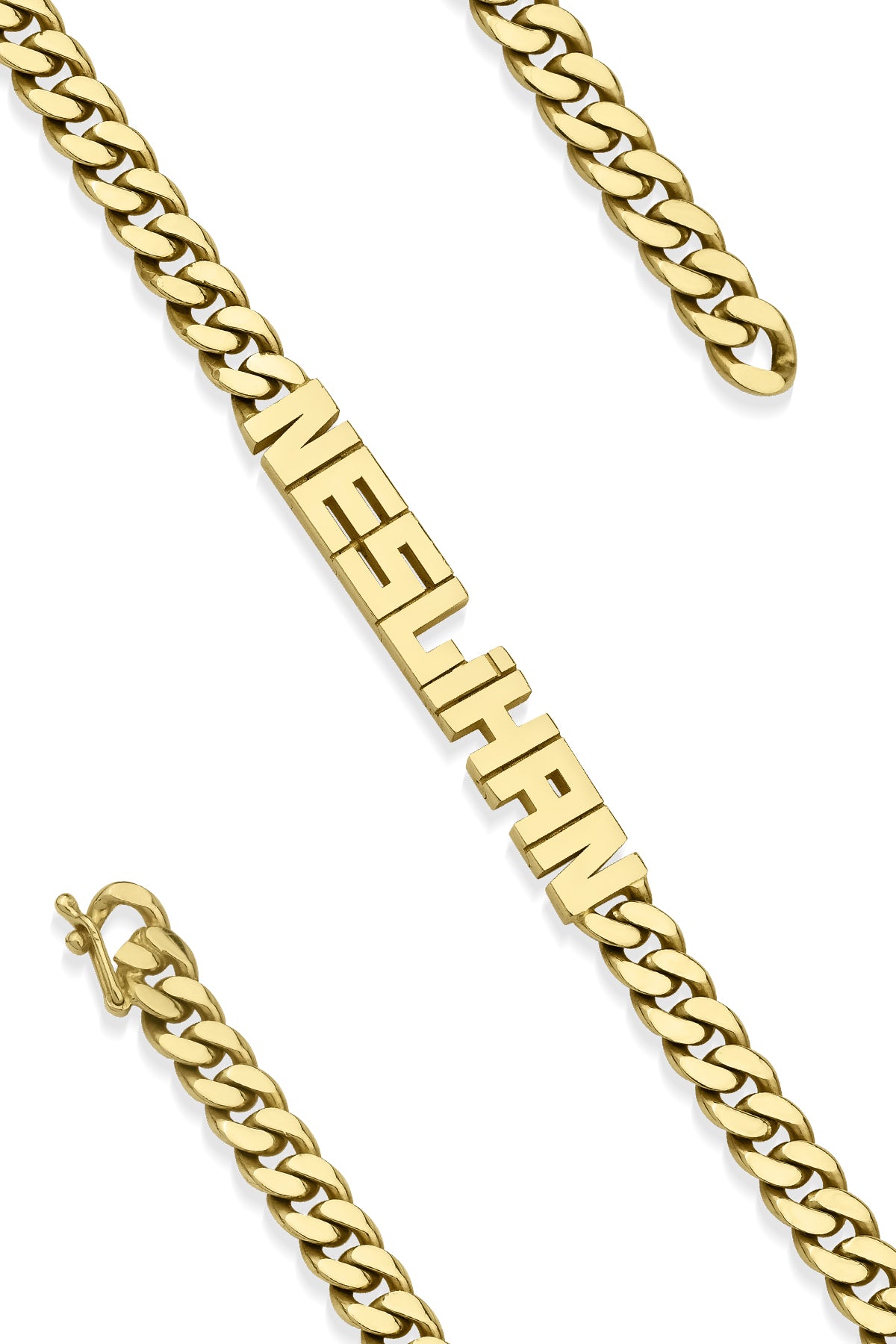 14K Gold Personalized Name Bracelet 0.240 inch