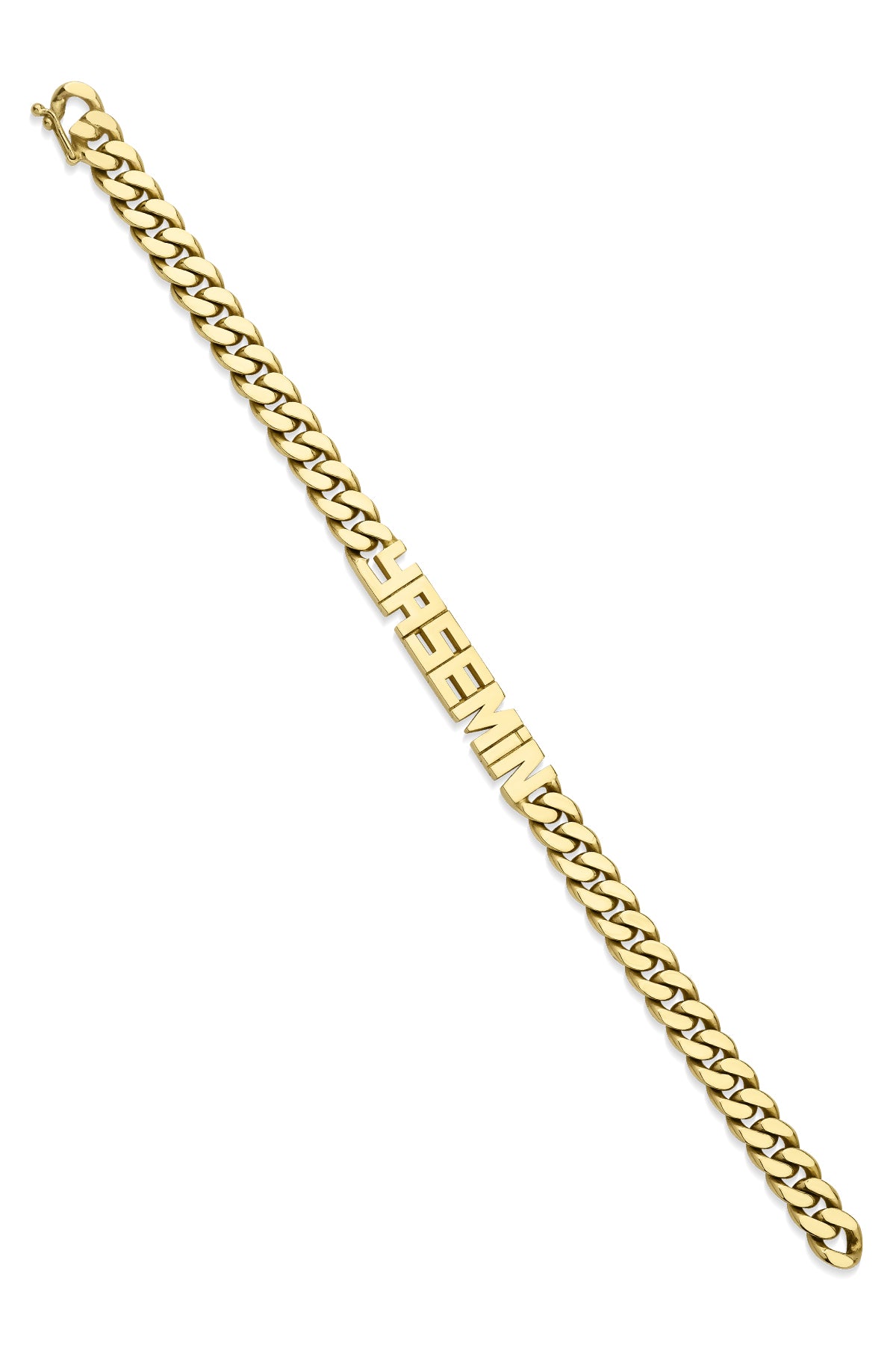 14K Gold Personalized Name Bracelet 0.285 inch