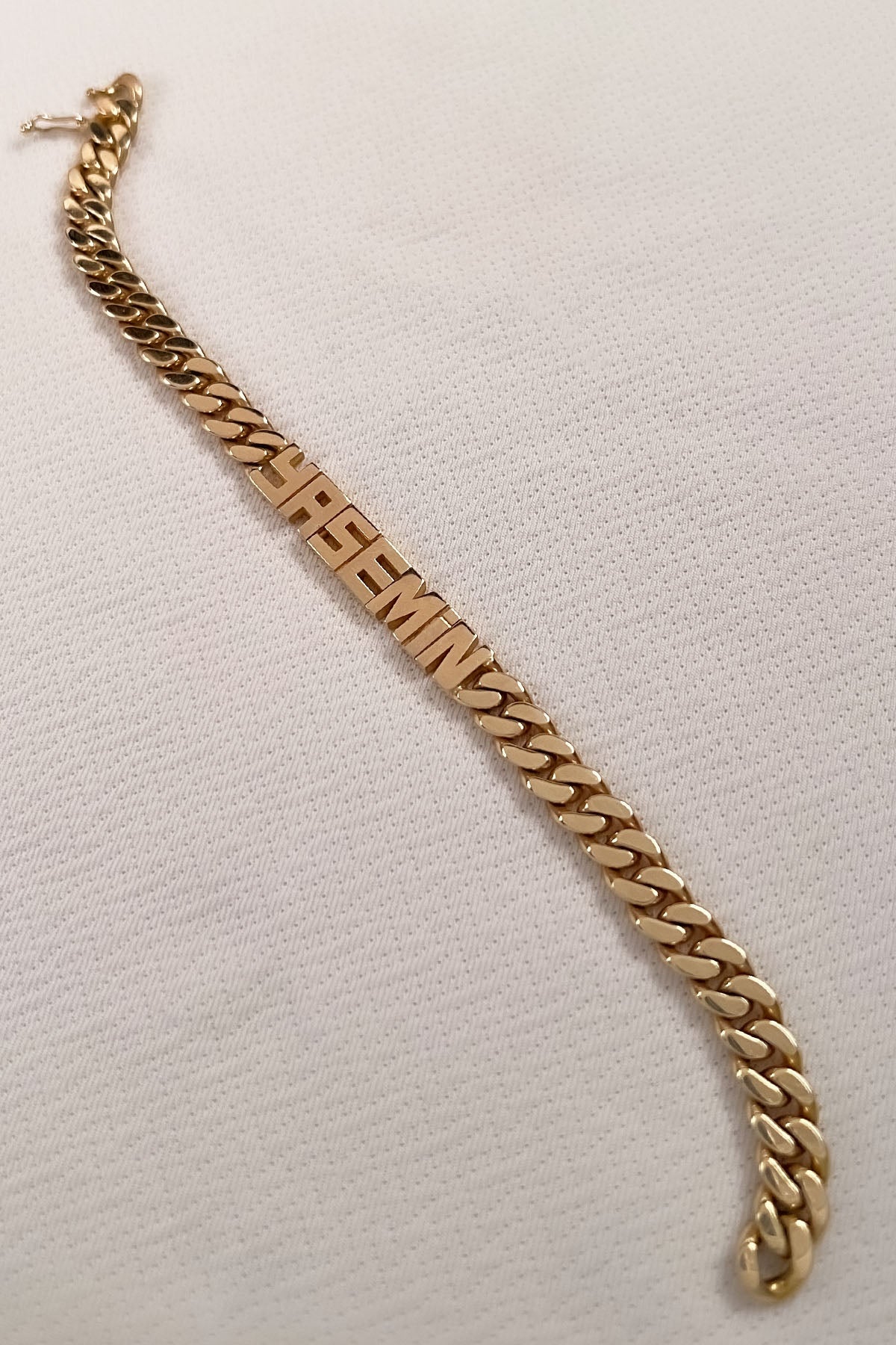 14K Gold Personalized Name Bracelet 0.285 inch