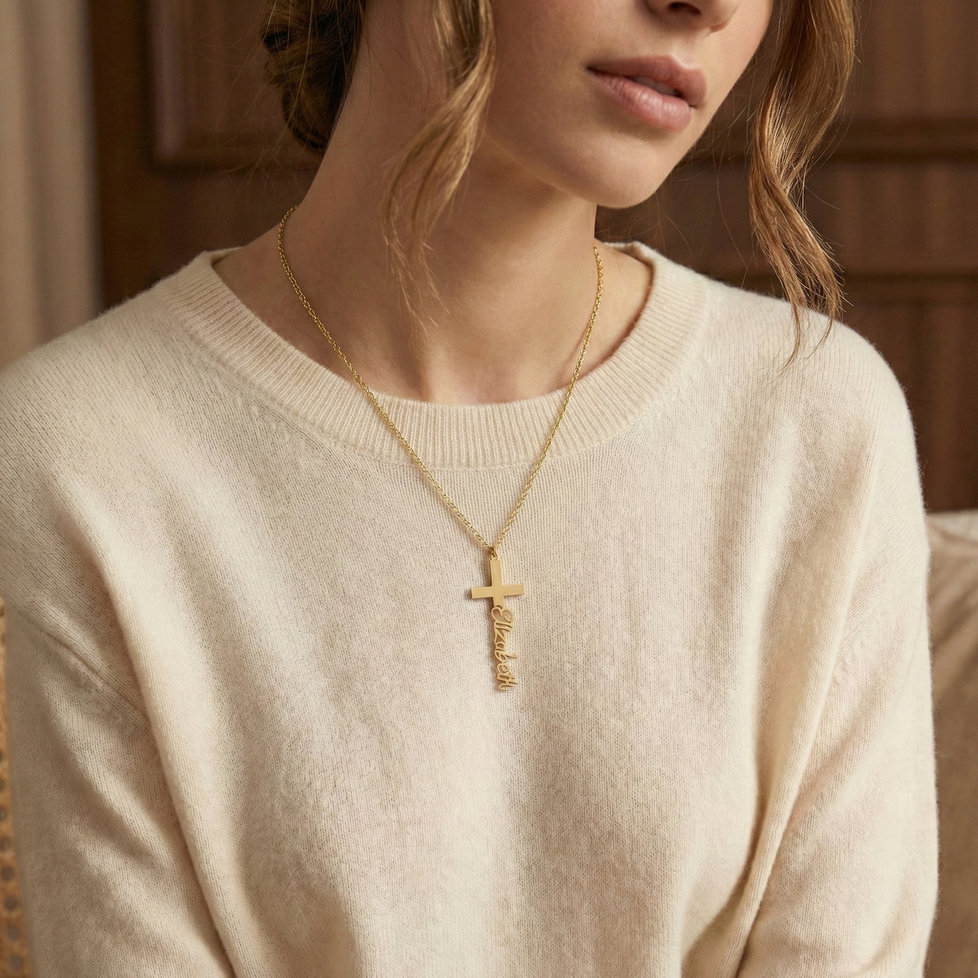 14K Gold Personalized Name Necklace – Your Identity, Etched in Gold