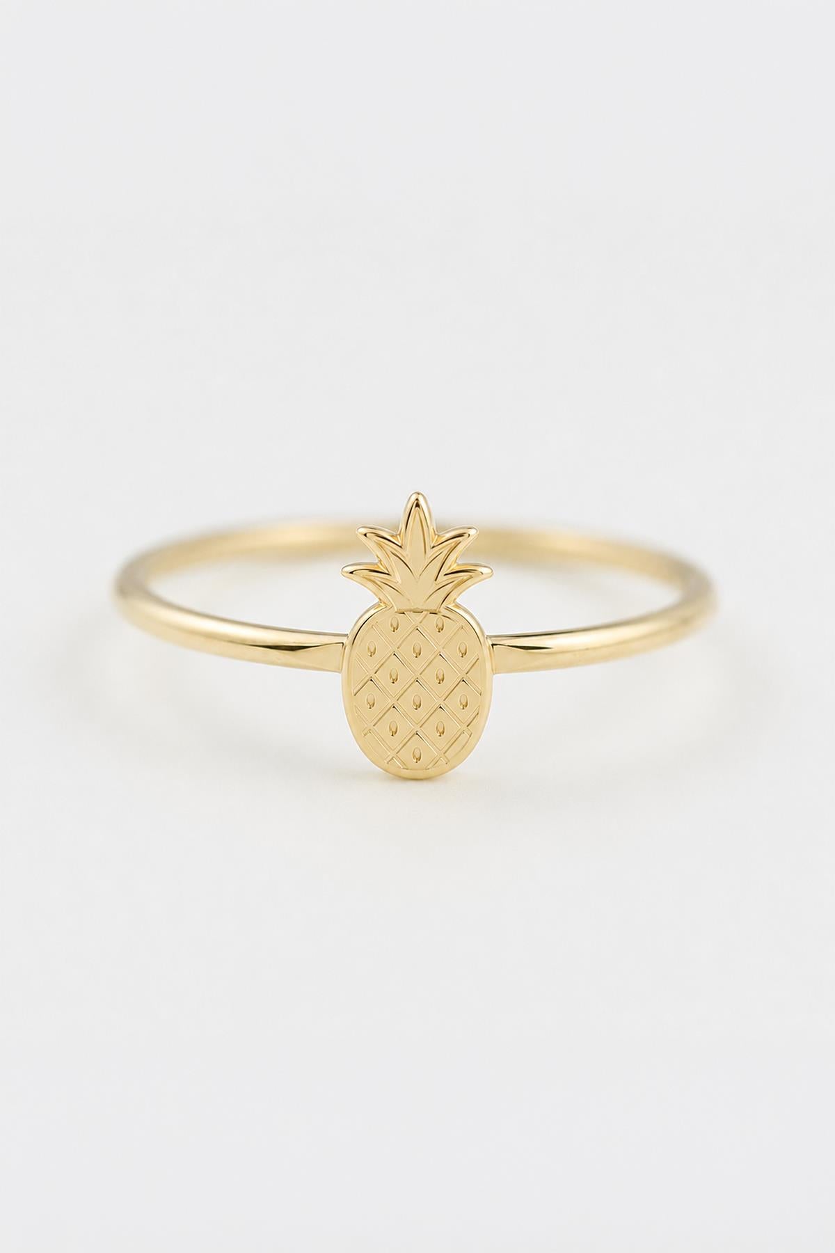 14K Gold Pineapple Ring