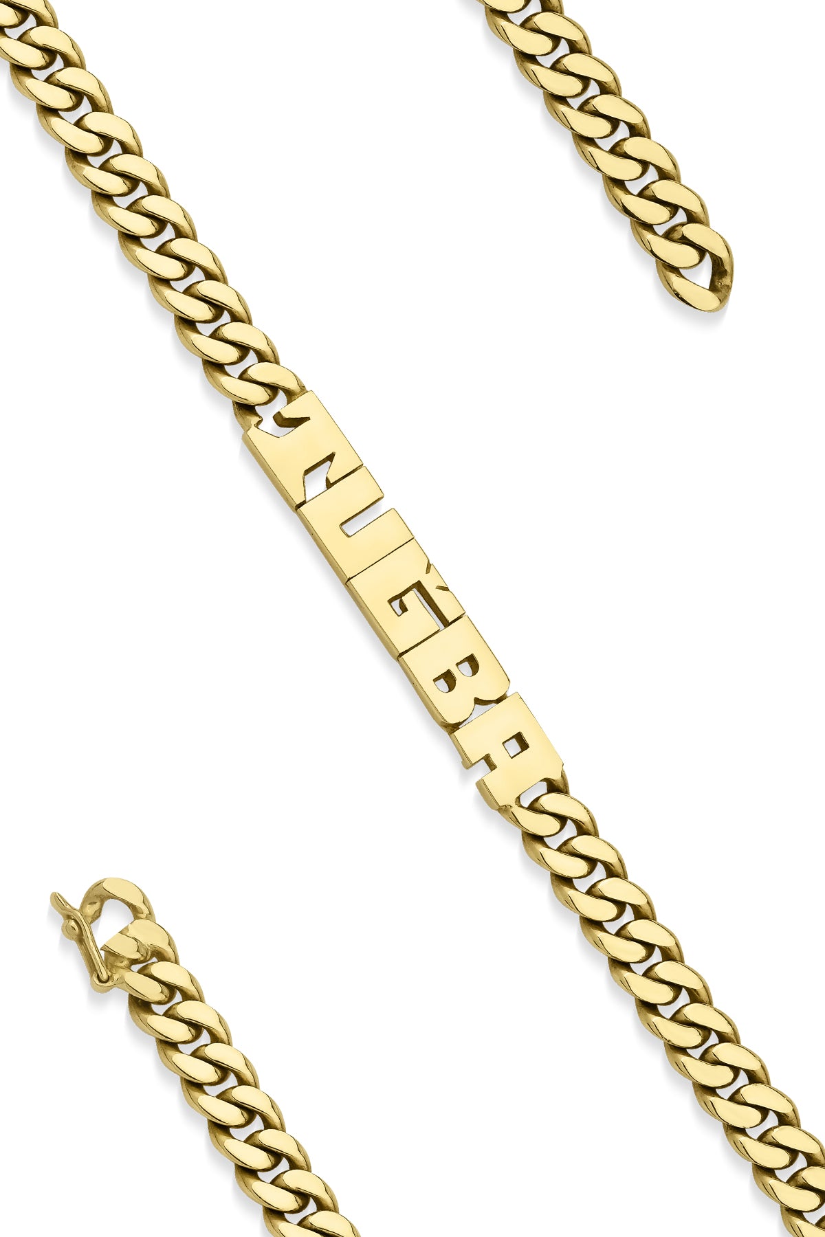 14K Gold Playful Letter Name Personalized Bracelet