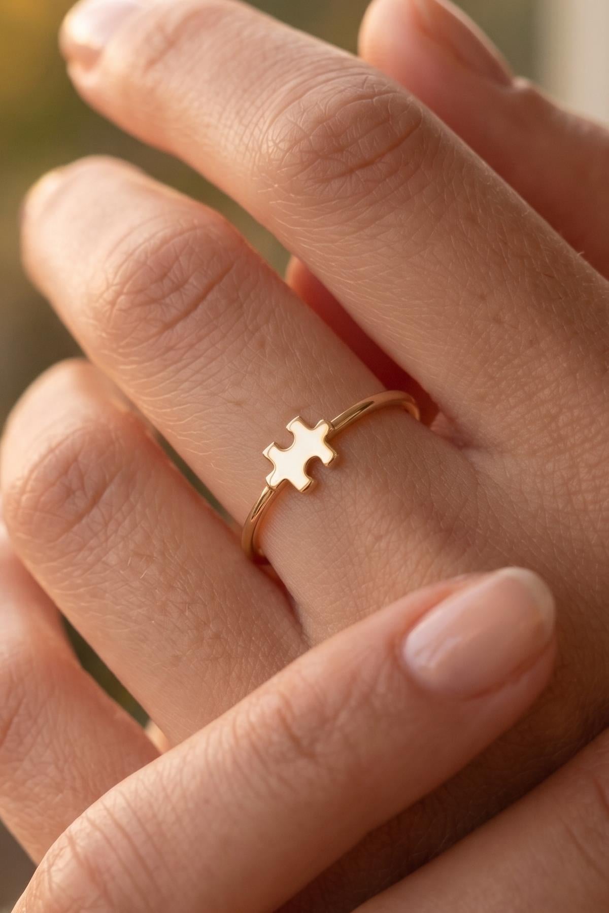 14K Gold Puzzle Ring
