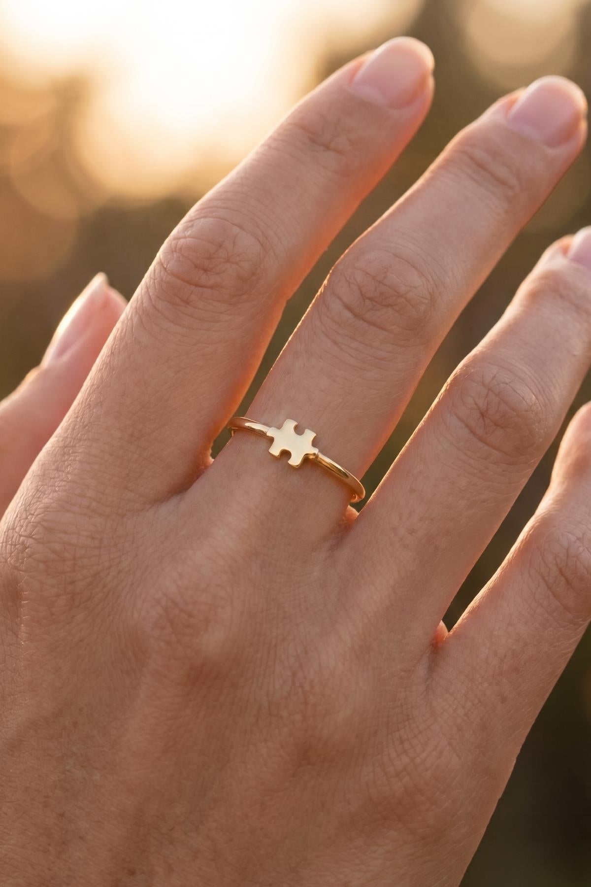 14K Gold Puzzle Ring