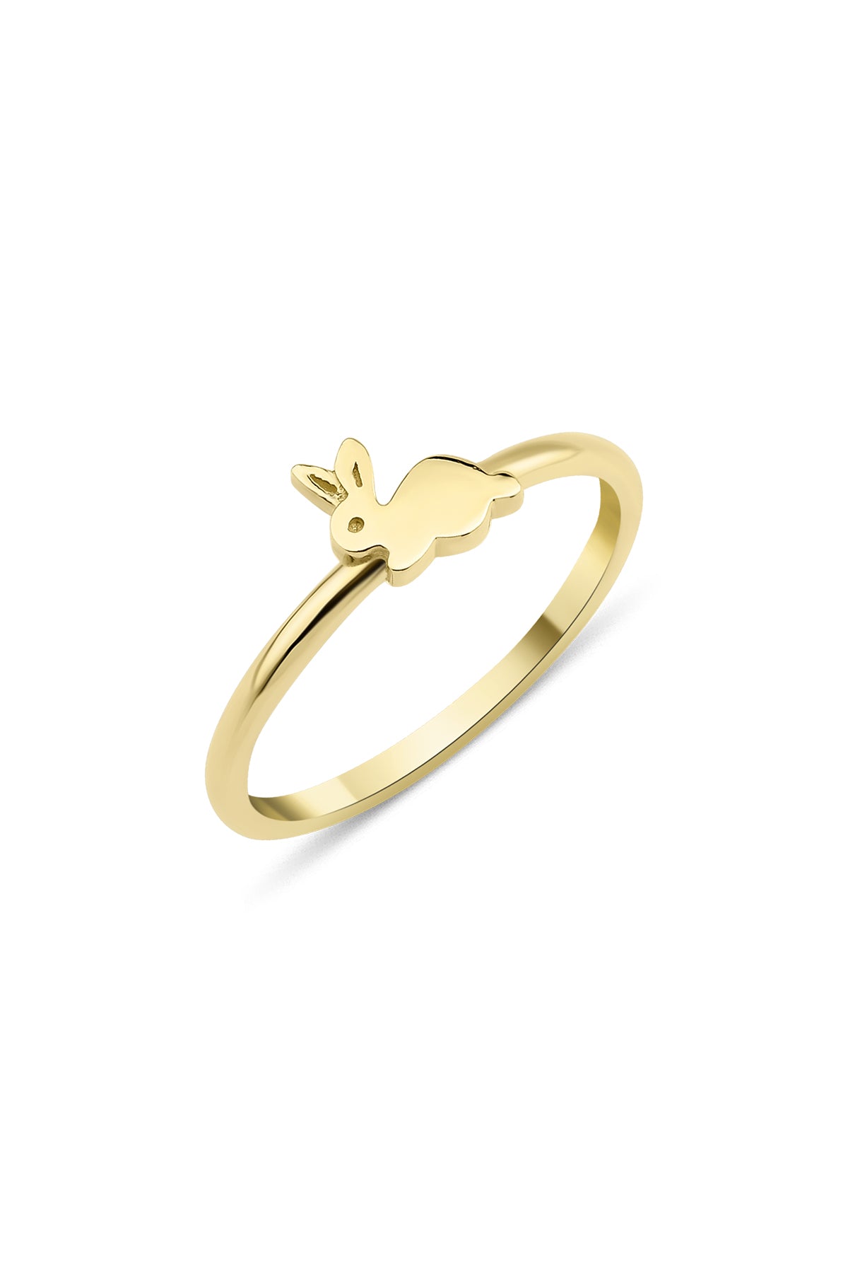14K Gold Rabbit Shaped Ring