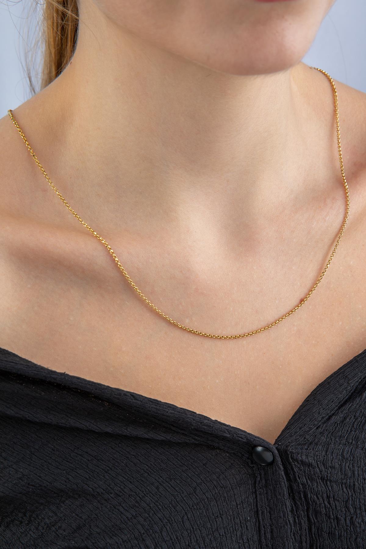 14K Gold Rolo Chain 0.066 inch