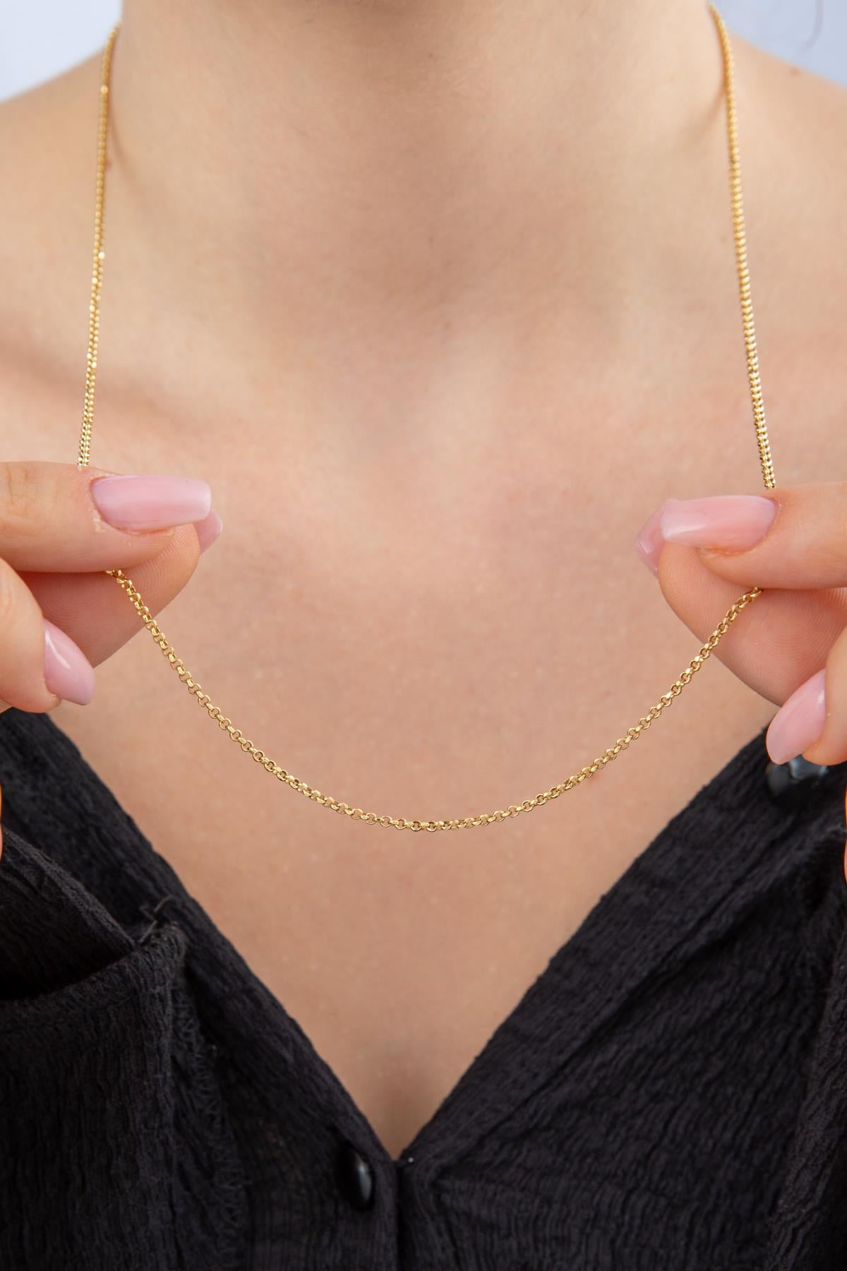 14K Gold Rolo Chain 0.066 inch