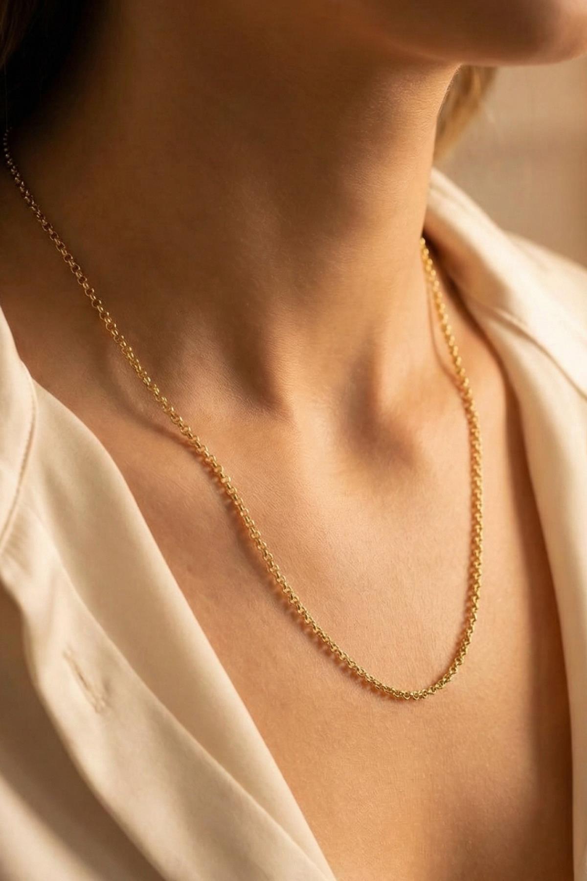 14K Gold Rolo Chain   0.082  inch