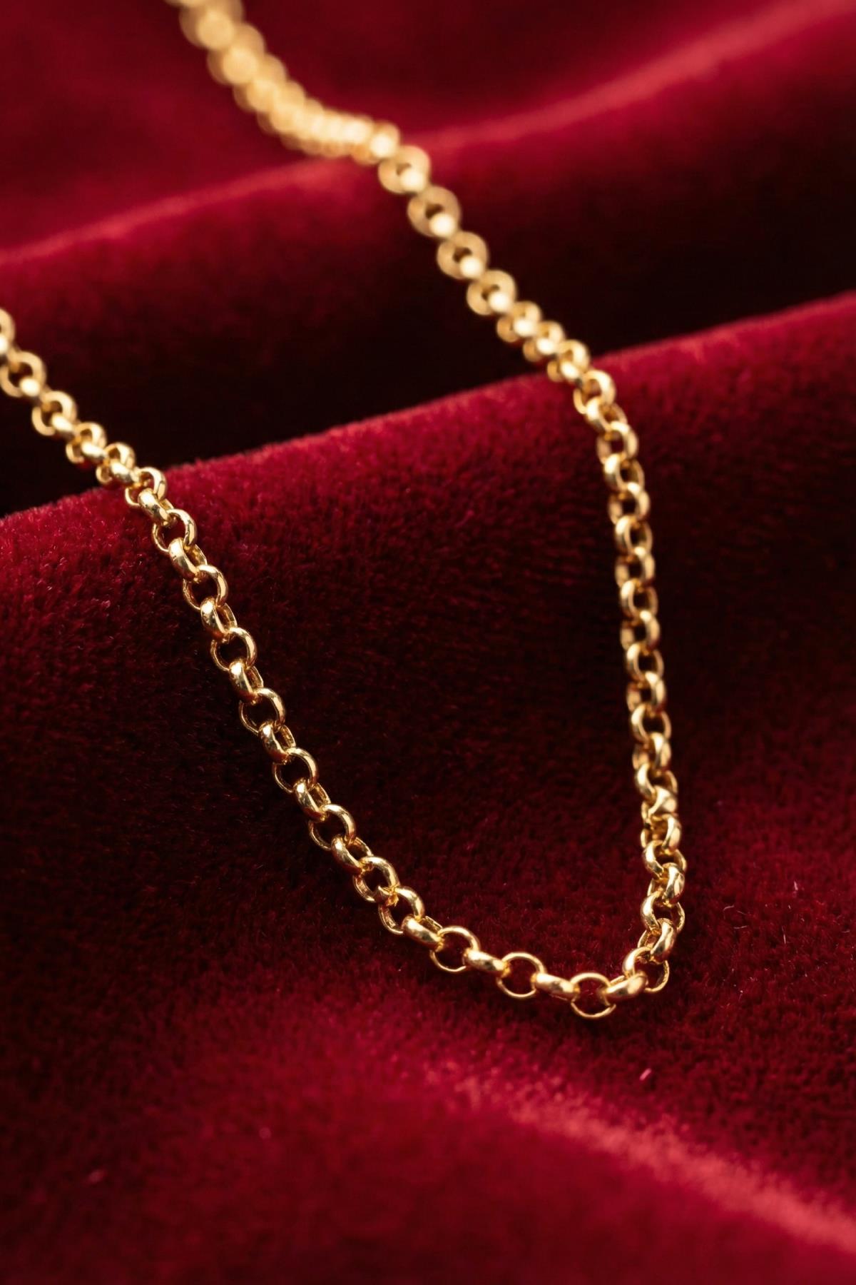 14K Solid Gold Rolo Chain   0.082  inch
