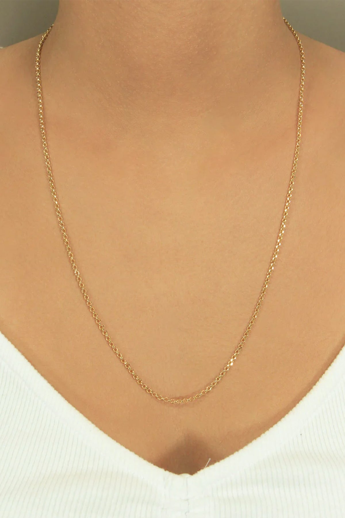 14K Gold Rolo Chain   0.082  inch