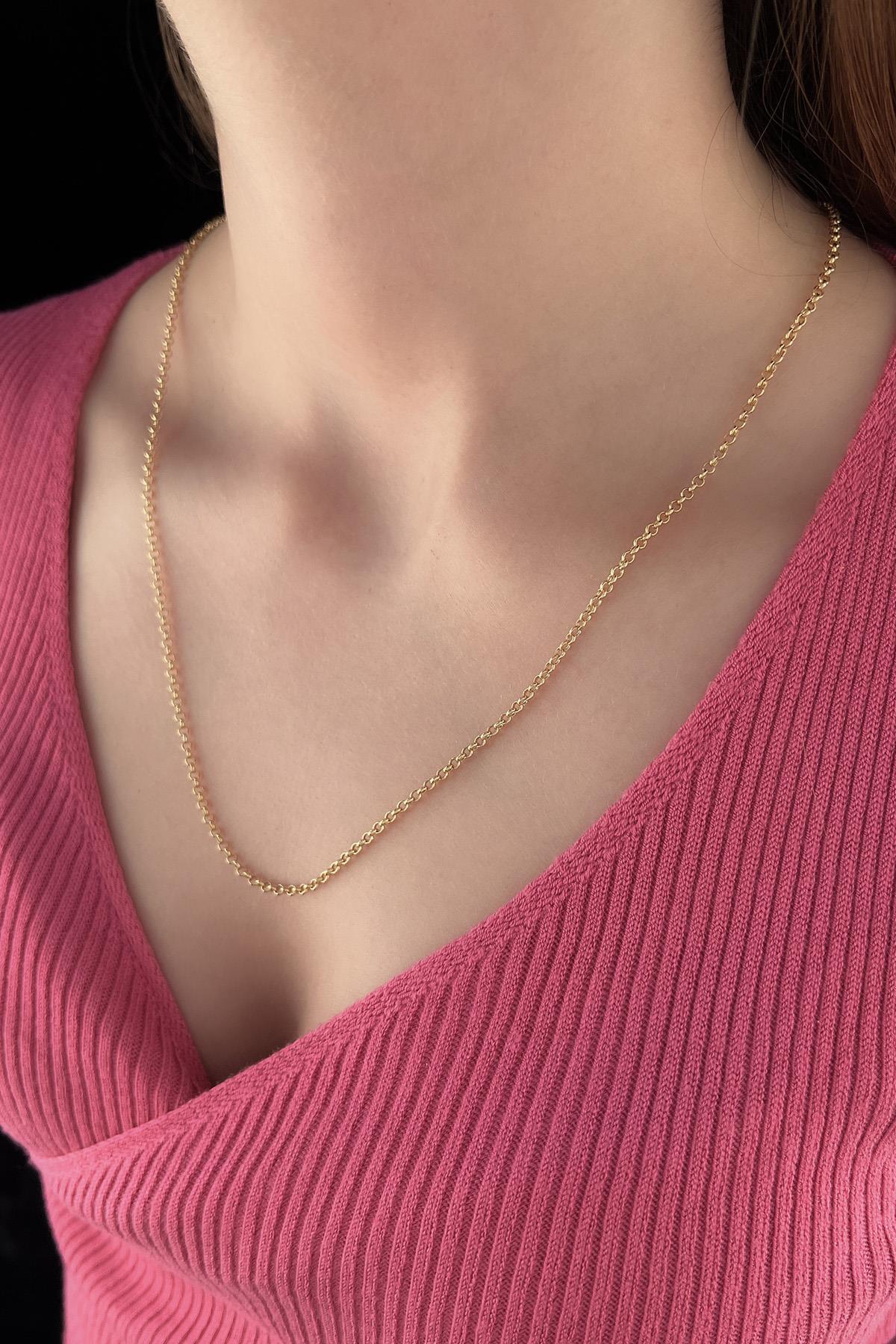14K Gold Rolo Chain   0.098 inch