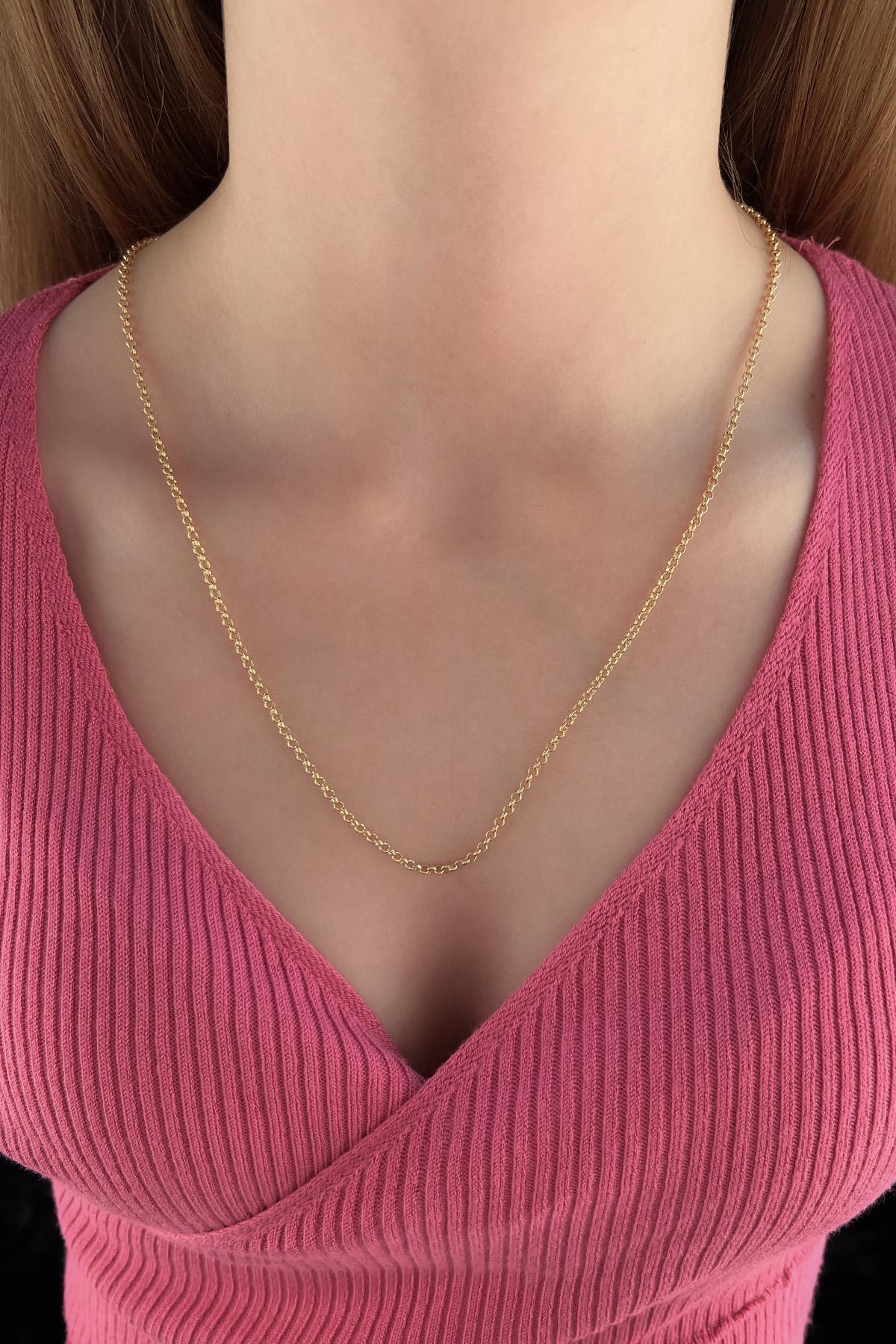 14K Gold Rolo Chain   0.098 inch