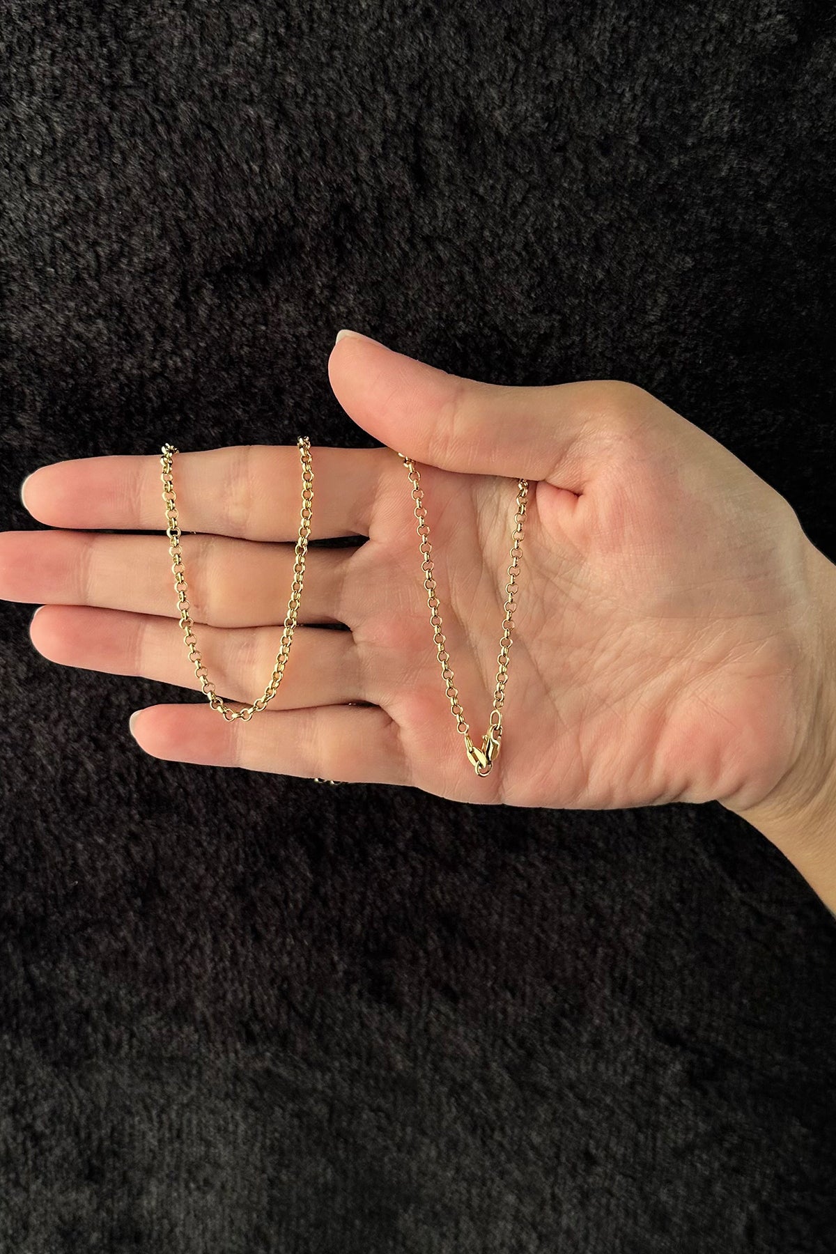 14K Gold Rolo Chain   0.098 inch