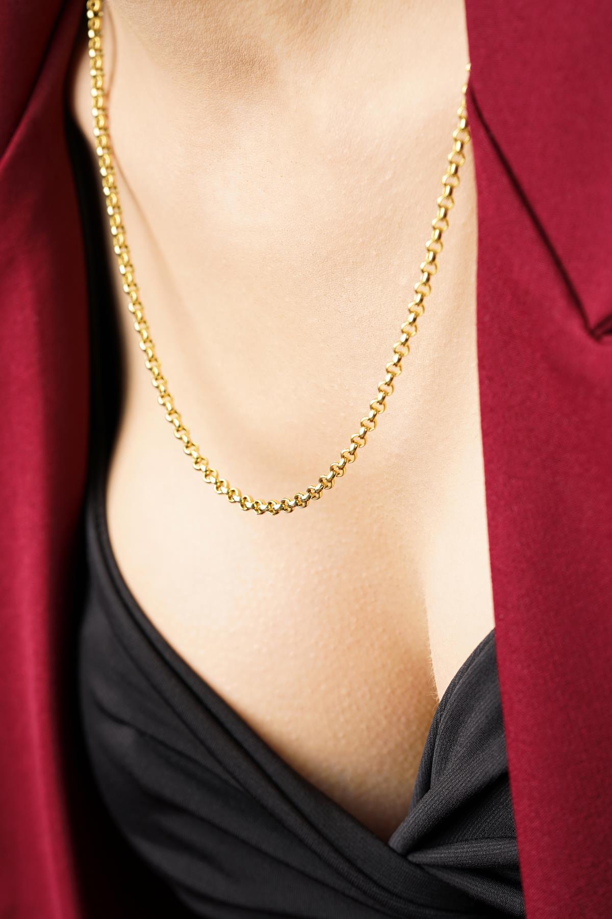 14K Gold Rolo Chain   0.137 inch