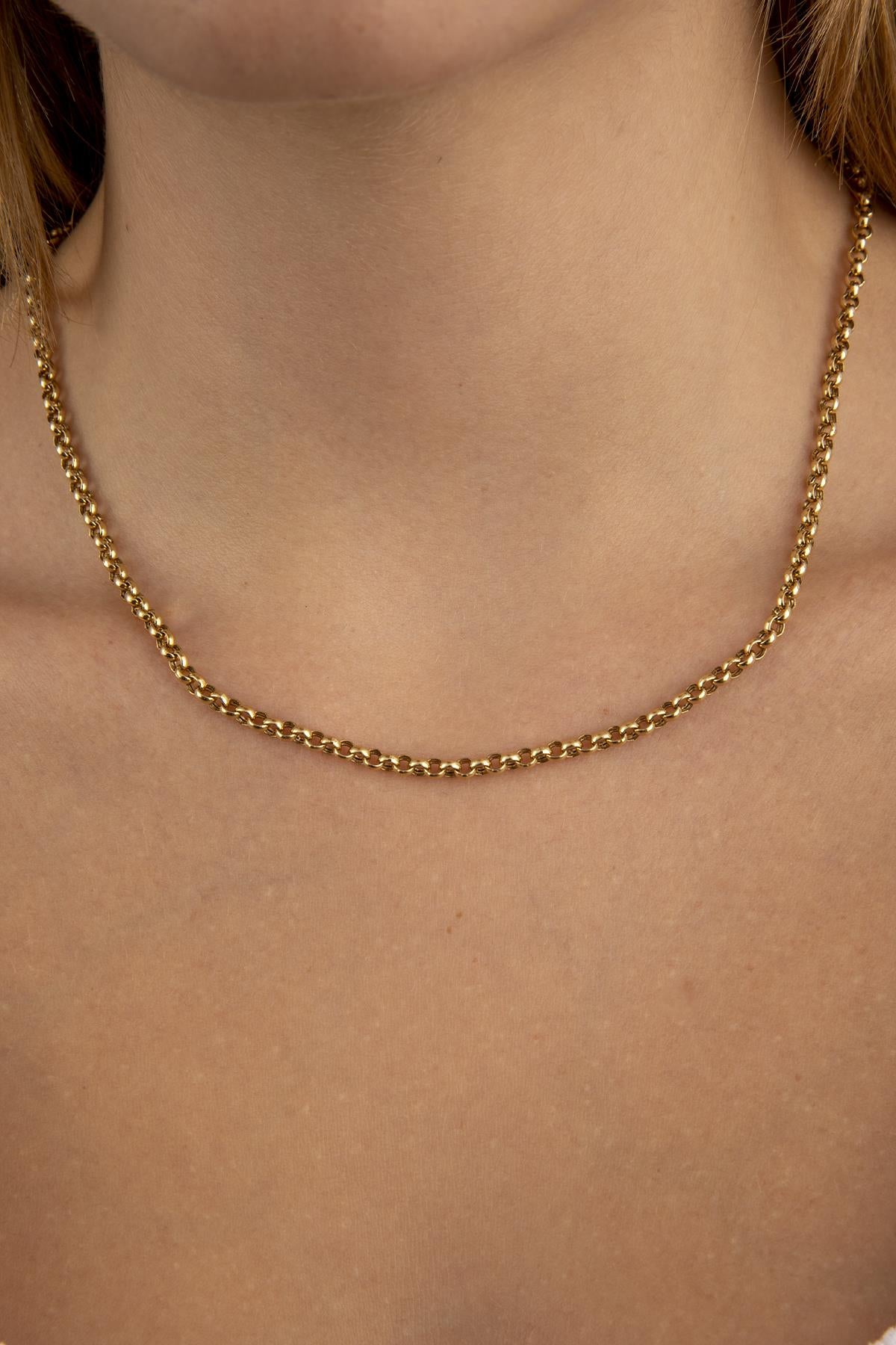 14K Gold Rolo Chain   0.137 inch
