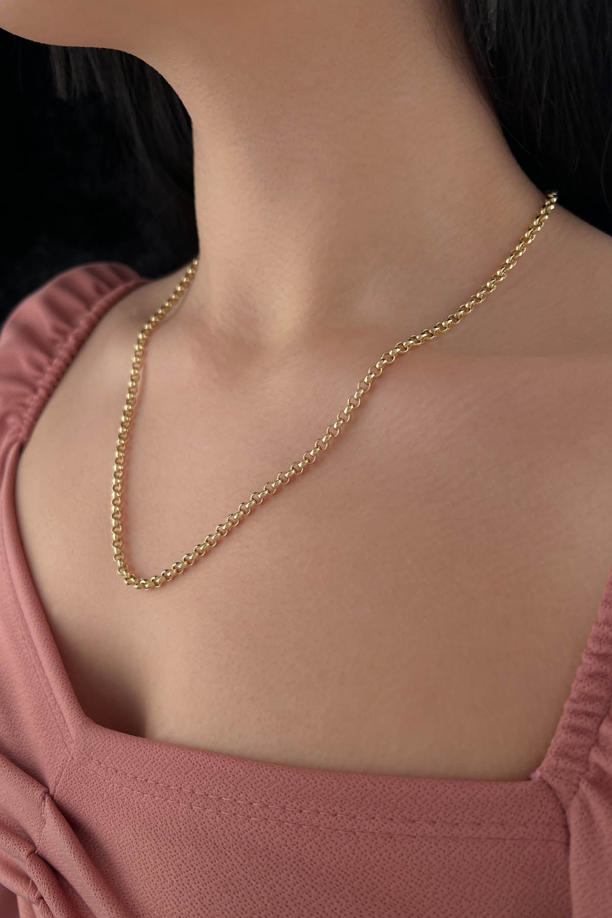 14K Gold Rolo Chain   0.157  inch