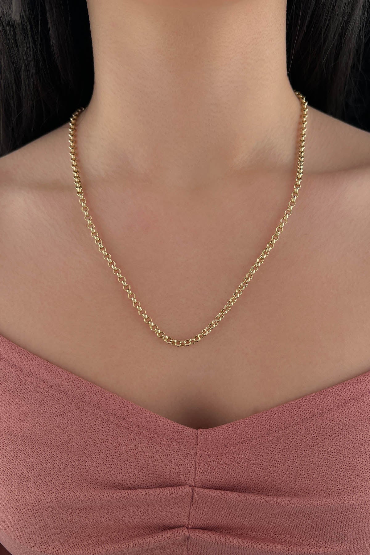 14K Gold Rolo Chain   0.157  inch
