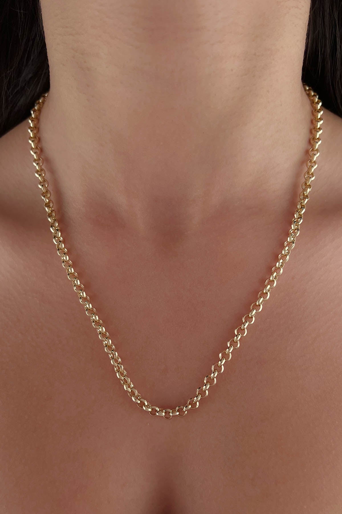 14K Gold Rolo Chain  0.185 inch