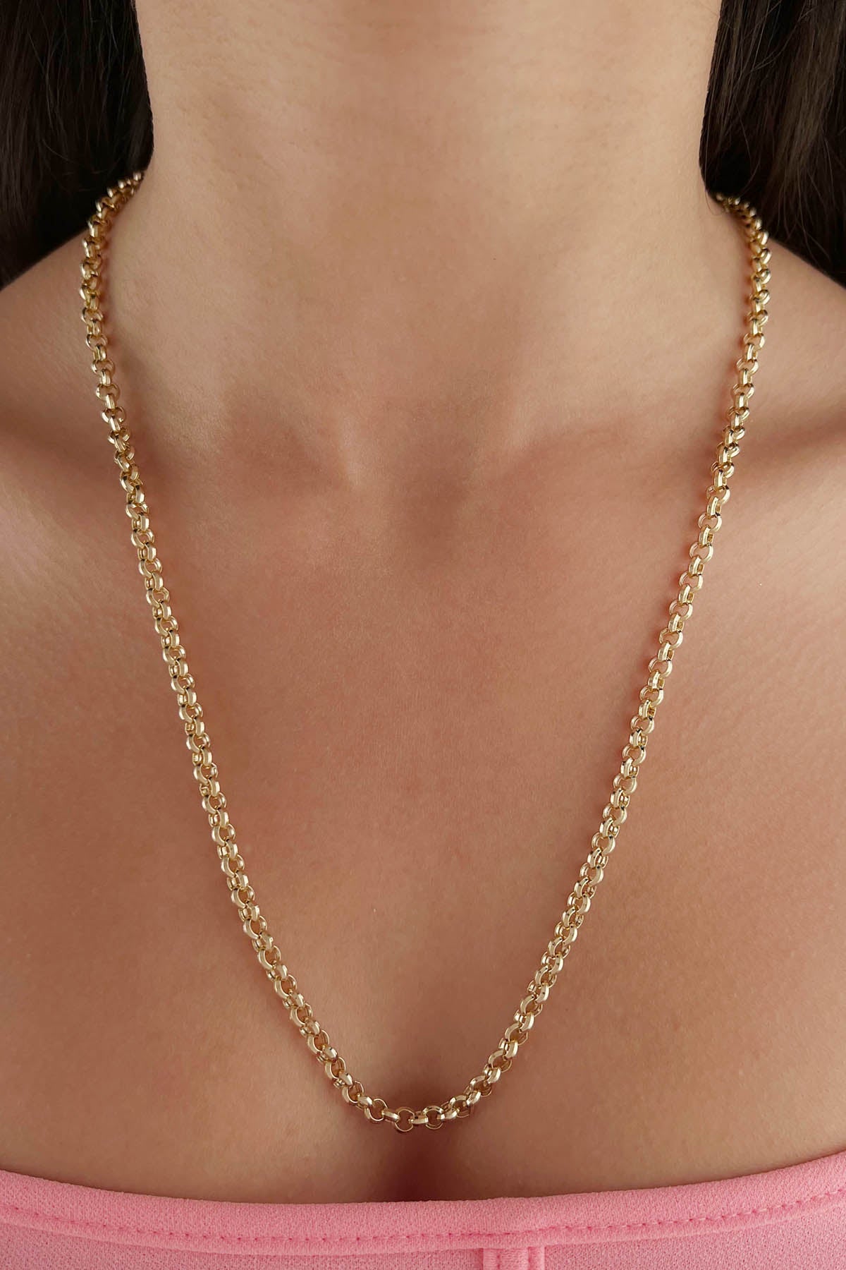 14K Gold Rolo Chain  0.185 inch