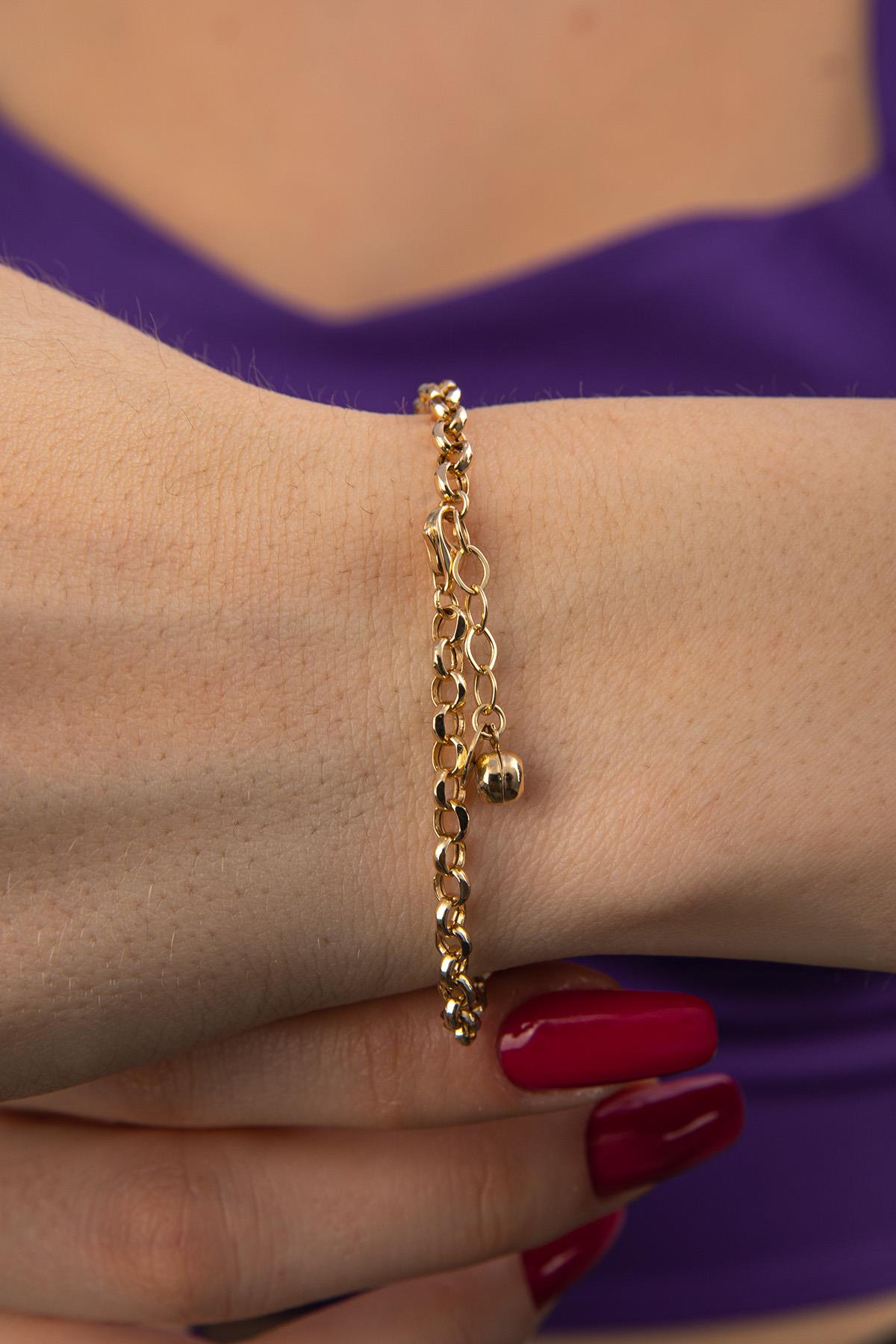 14K Gold Rolo Lucky Charm Bracelet 2