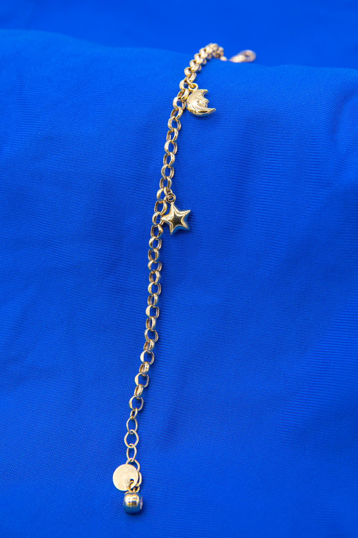 14K Gold Rolo Lucky Charm Bracelet 2