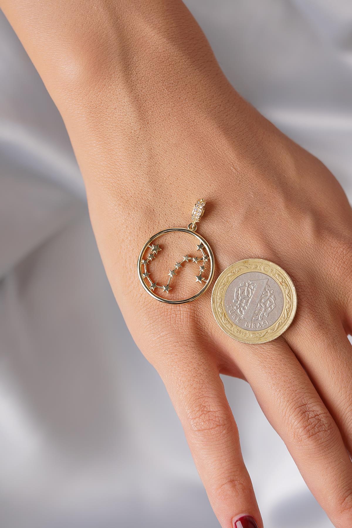 14K Gold Scorpio Zodiac Constellation Pendant