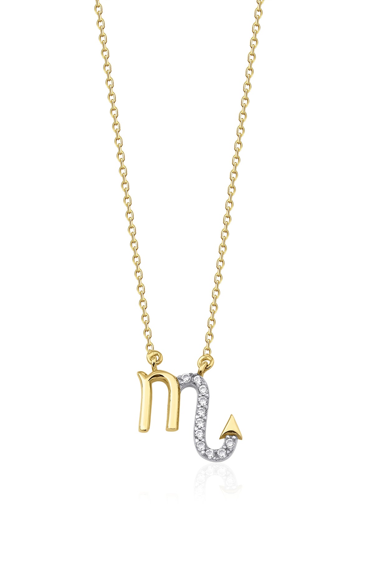 14K Gold Scorpio Zodiac Sign Necklace