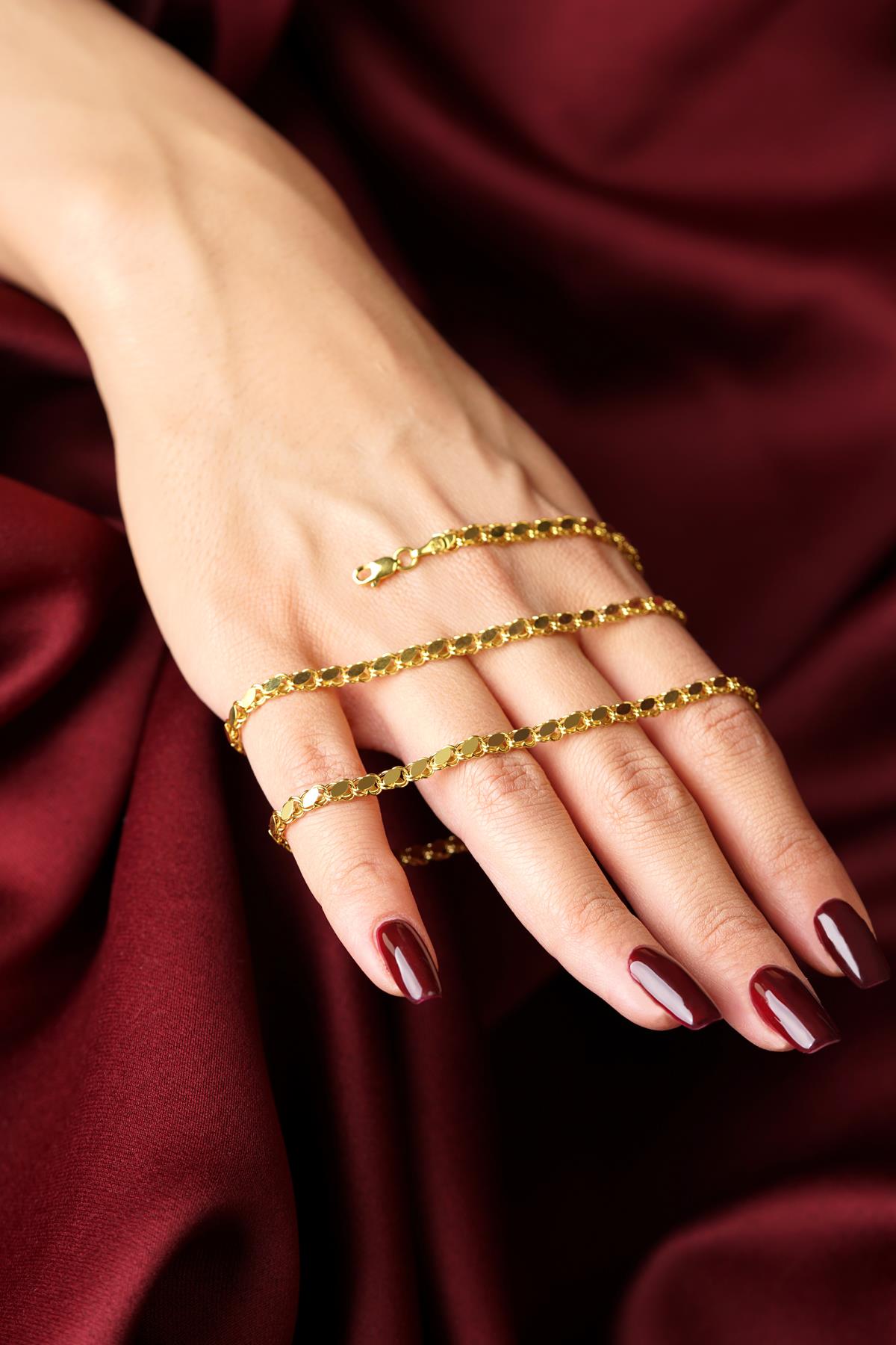 14K Gold Sequin Chain   0.137 inch