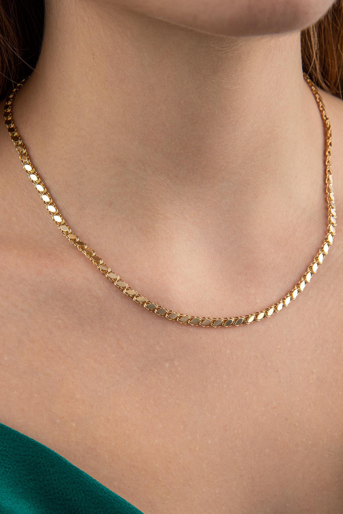 14K Gold Sequin Chain   0.137 inch