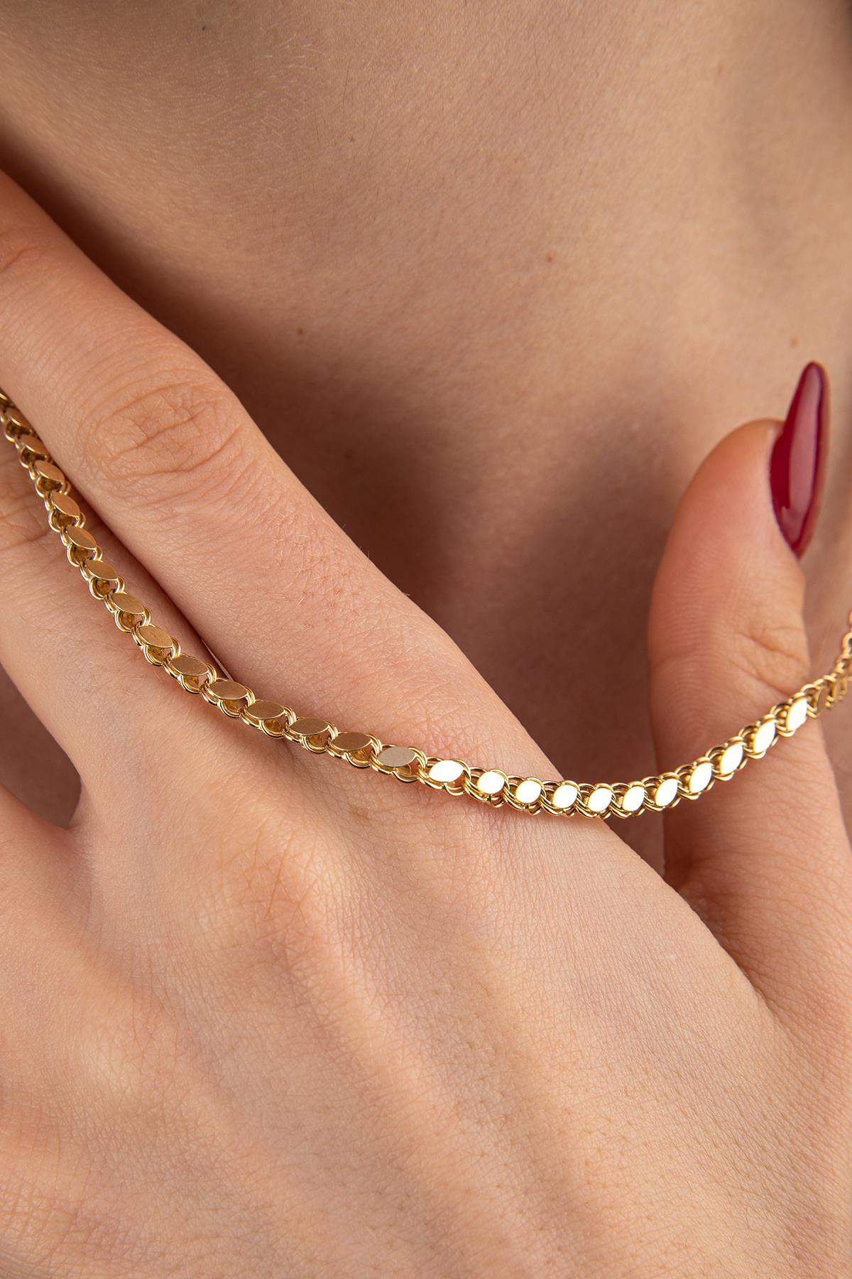 14K Gold Sequin Chain   0.137 inch