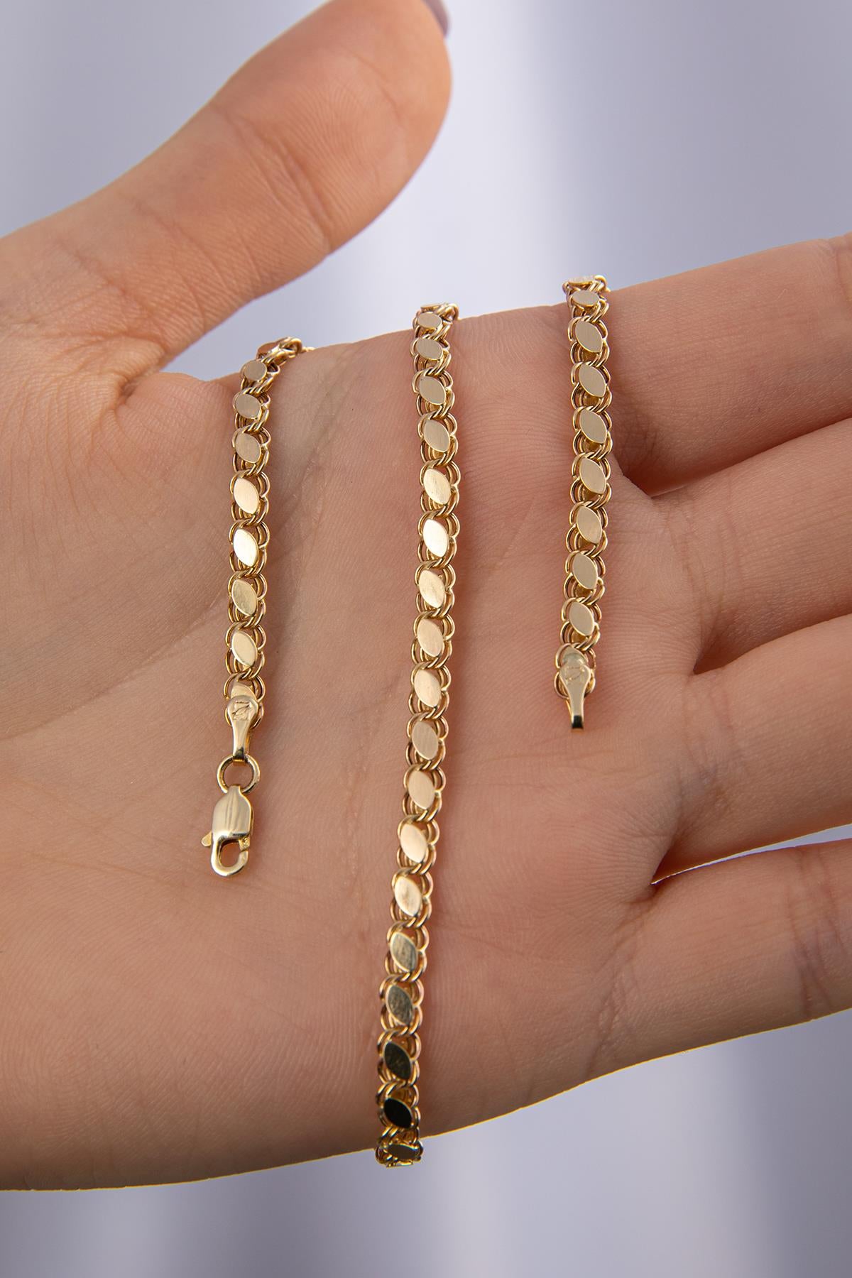 14K Gold Sequin Chain   0.137 inch