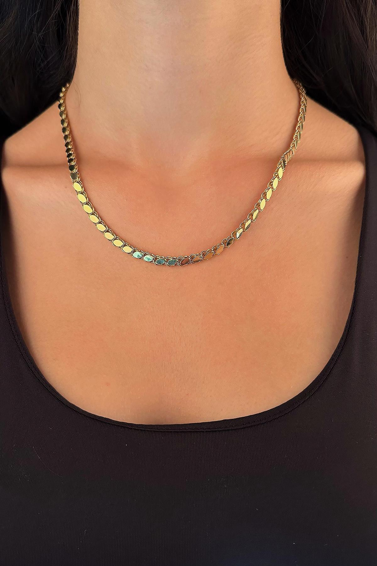 14K Gold Sequin Chain   0.208 inch