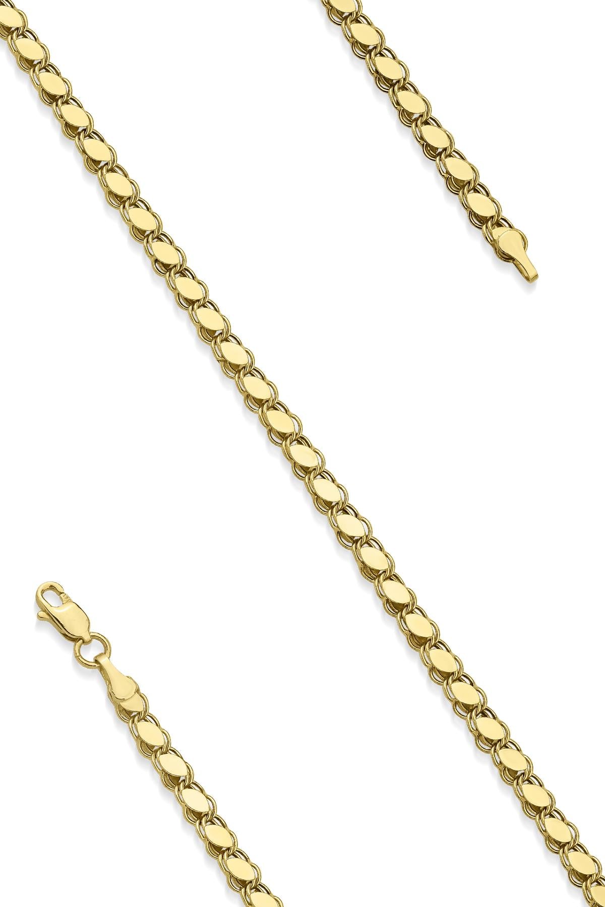 14K Gold Sequin Chain Bracelet  0.157 inch
