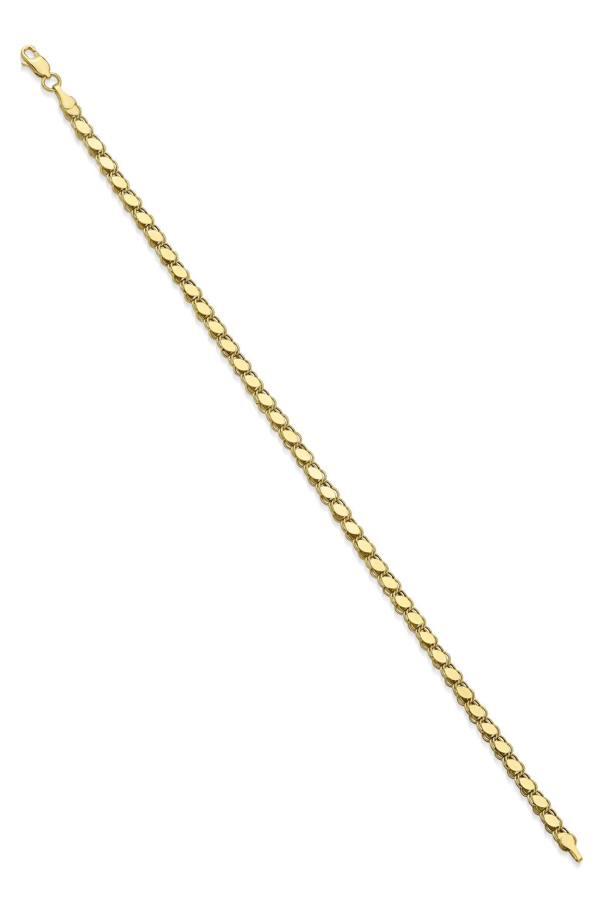 14K Gold Sequin Chain Bracelet  0.157 inch