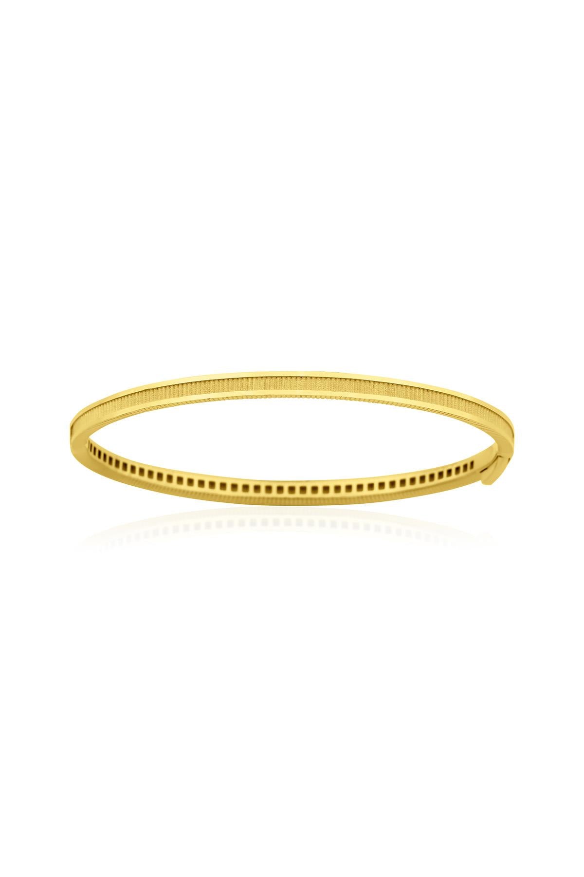 14K Solid Gold Shiny Bracelet